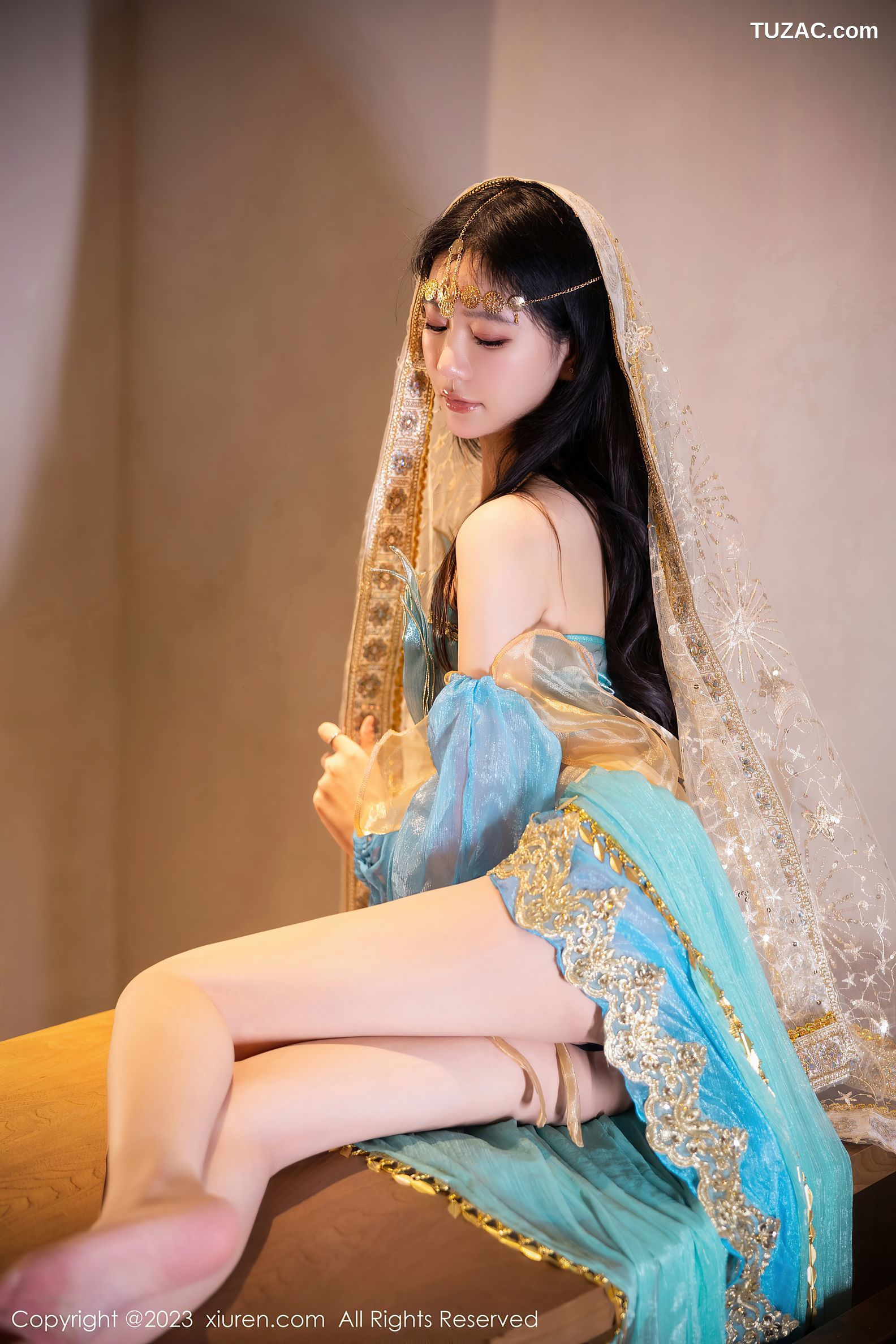 XiuRen秀人网-7469-幼幼-蓝色西域舞娘服饰-2023.10.07