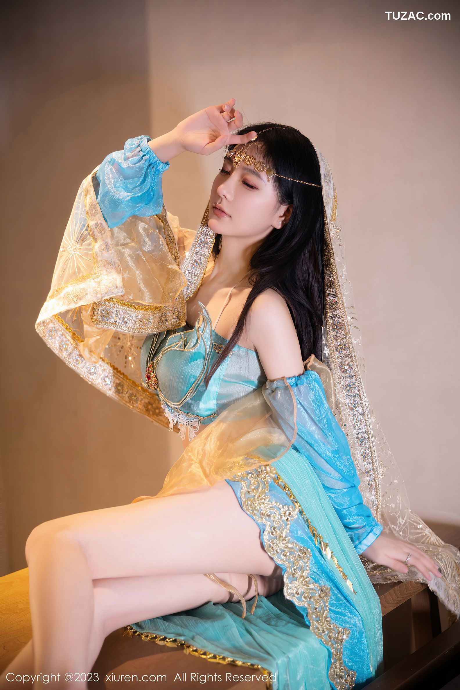 XiuRen秀人网-7469-幼幼-蓝色西域舞娘服饰-2023.10.07