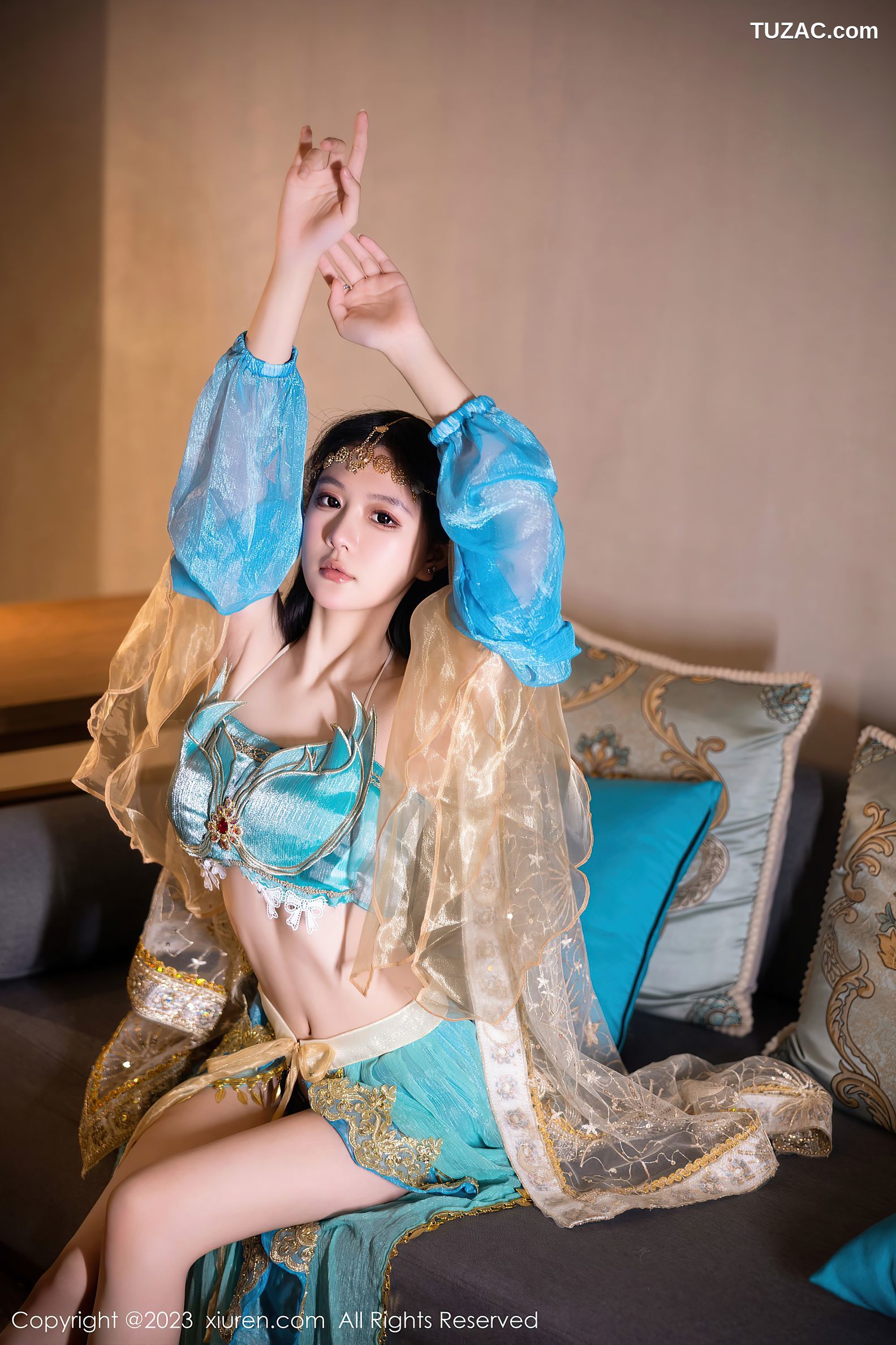 XiuRen秀人网-7469-幼幼-蓝色西域舞娘服饰-2023.10.07