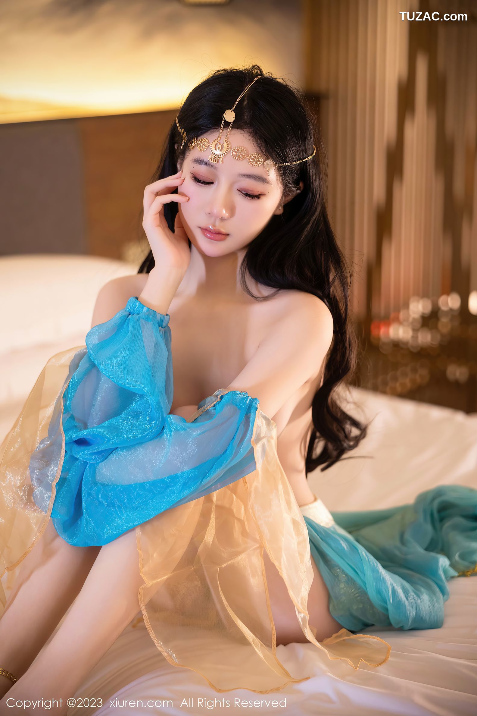 XiuRen秀人网-7469-幼幼-蓝色西域舞娘服饰-2023.10.07