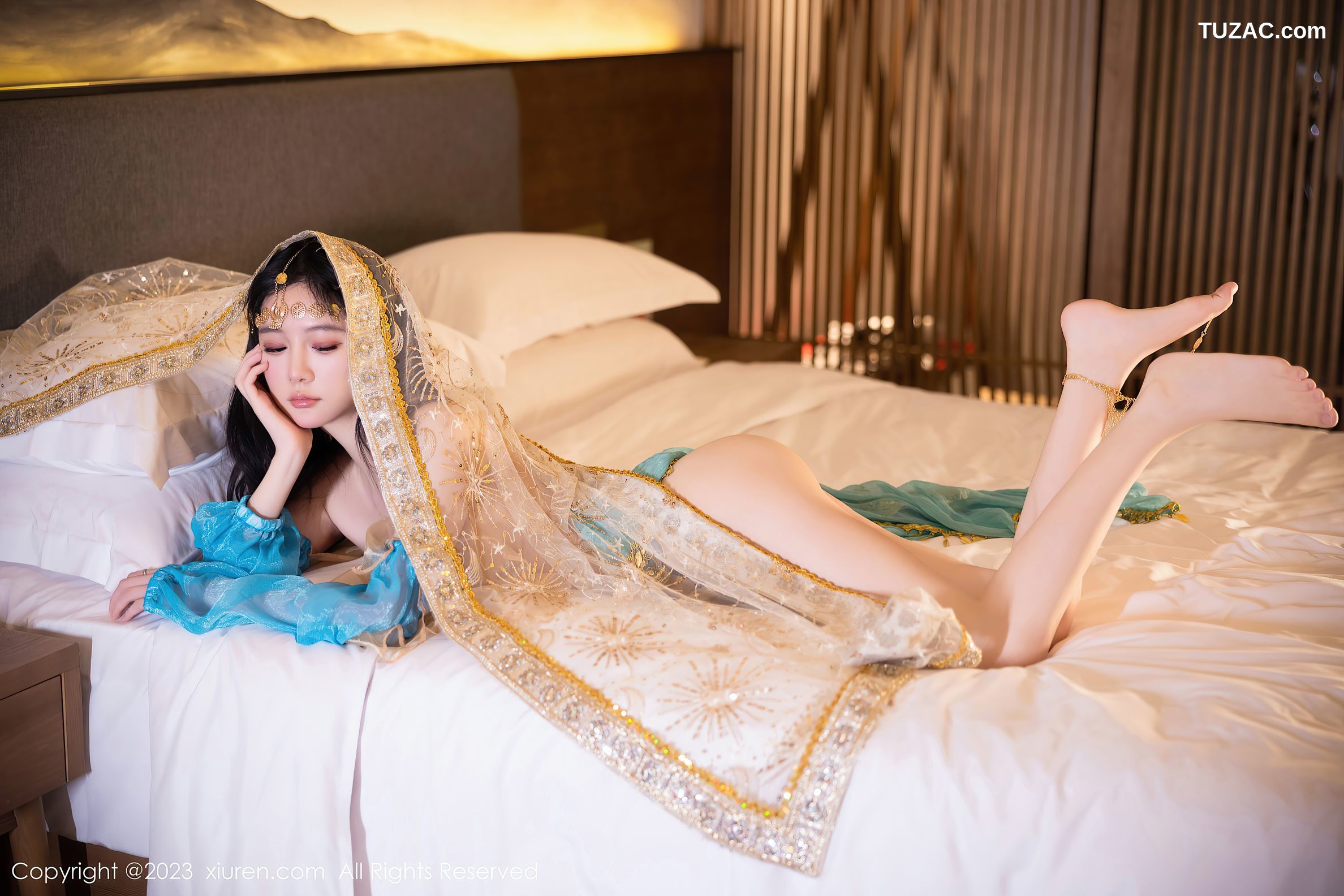 XiuRen秀人网-7469-幼幼-蓝色西域舞娘服饰-2023.10.07