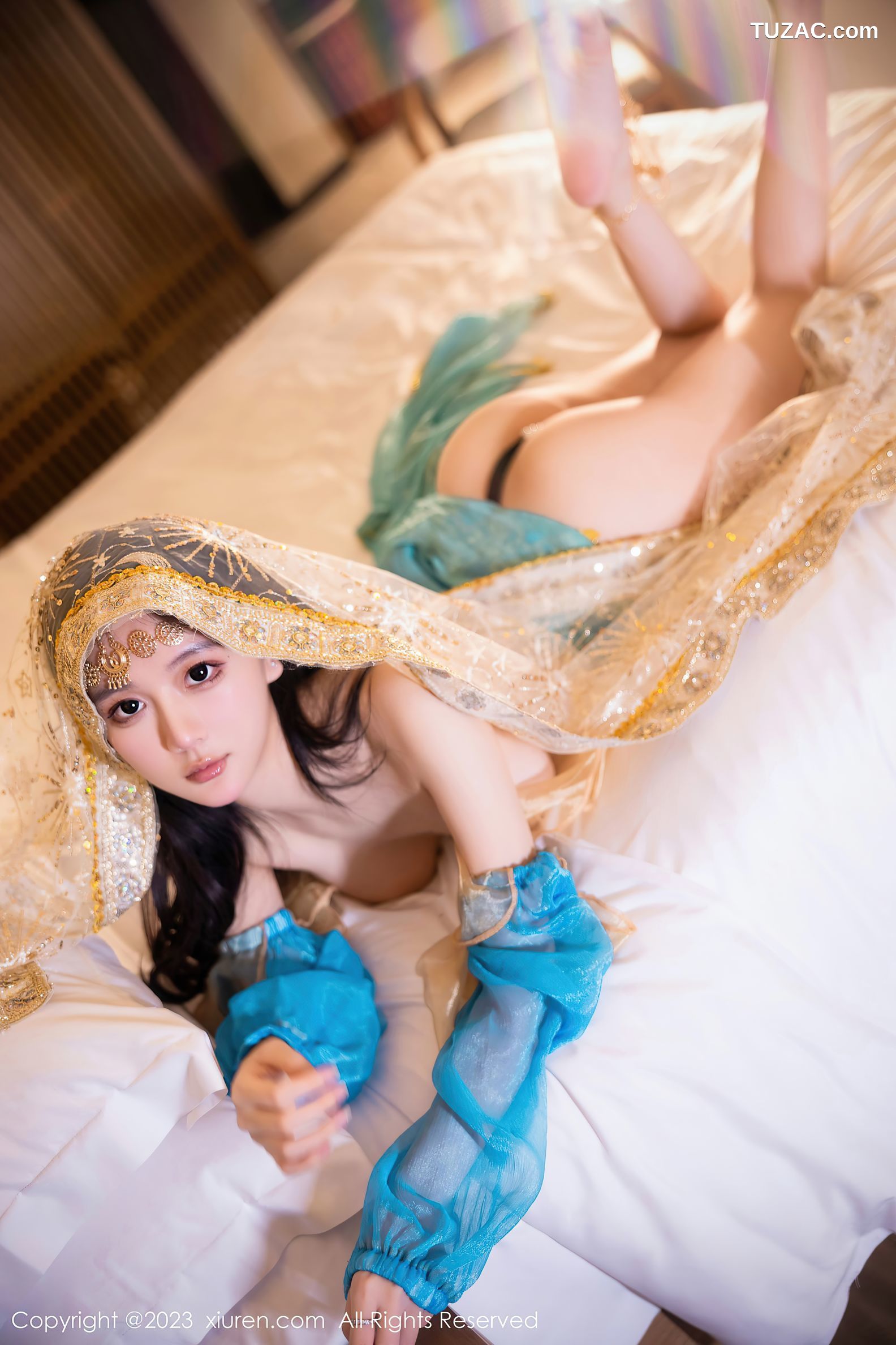 XiuRen秀人网-7469-幼幼-蓝色西域舞娘服饰-2023.10.07