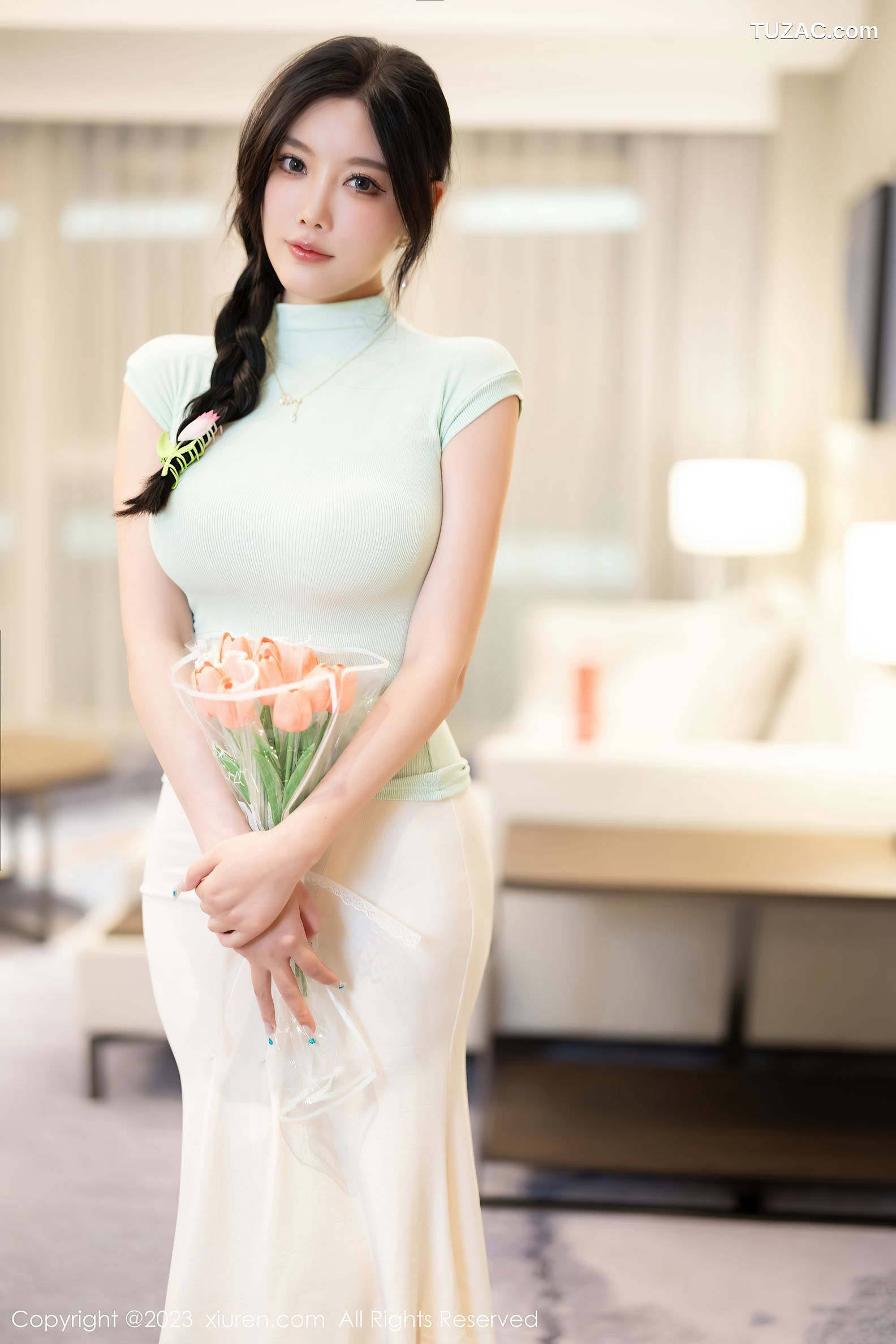 XiuRen秀人网-7481-杨晨晨Yome-白色蕾丝内衣-2023.10.09
