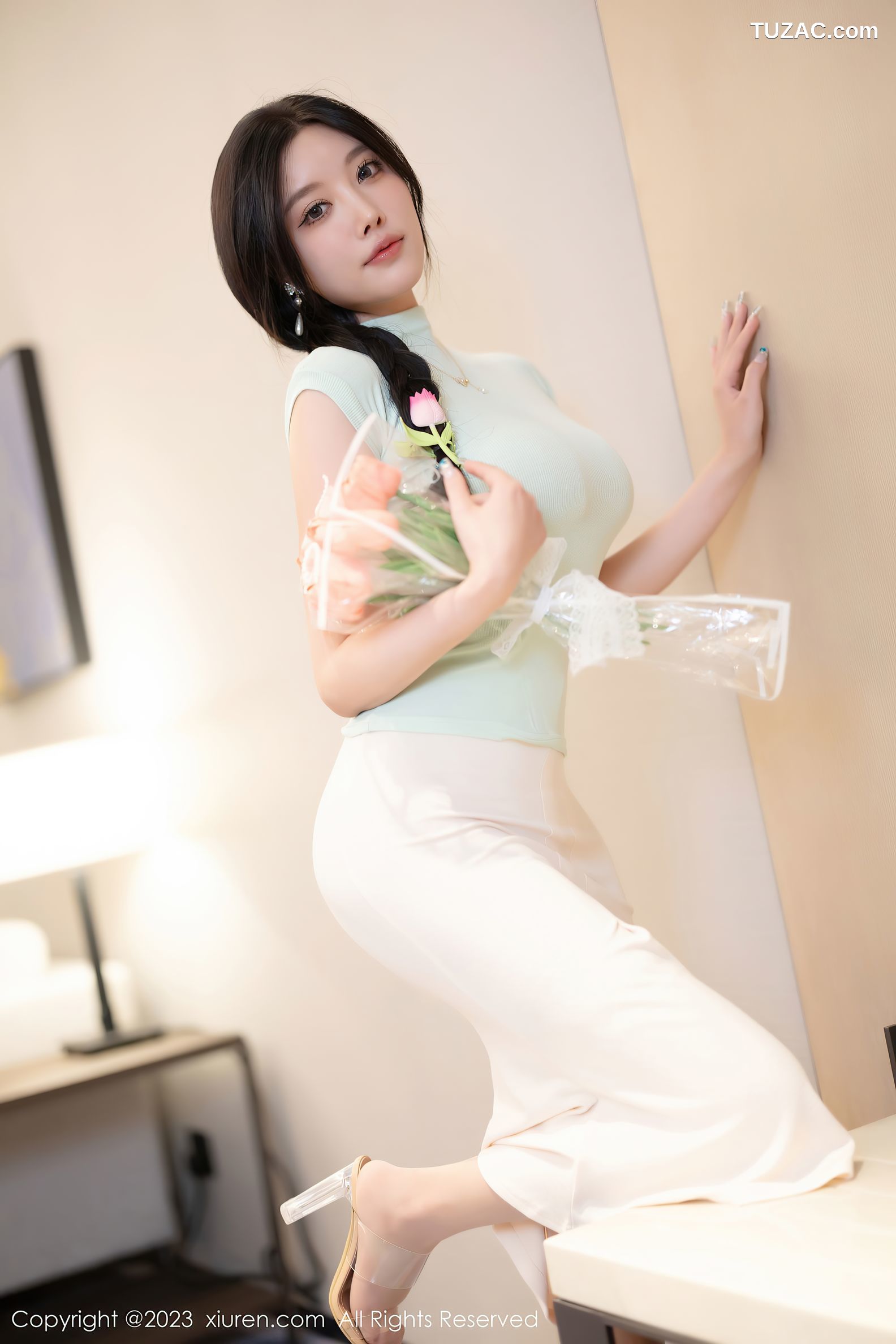 XiuRen秀人网-7481-杨晨晨Yome-白色蕾丝内衣-2023.10.09
