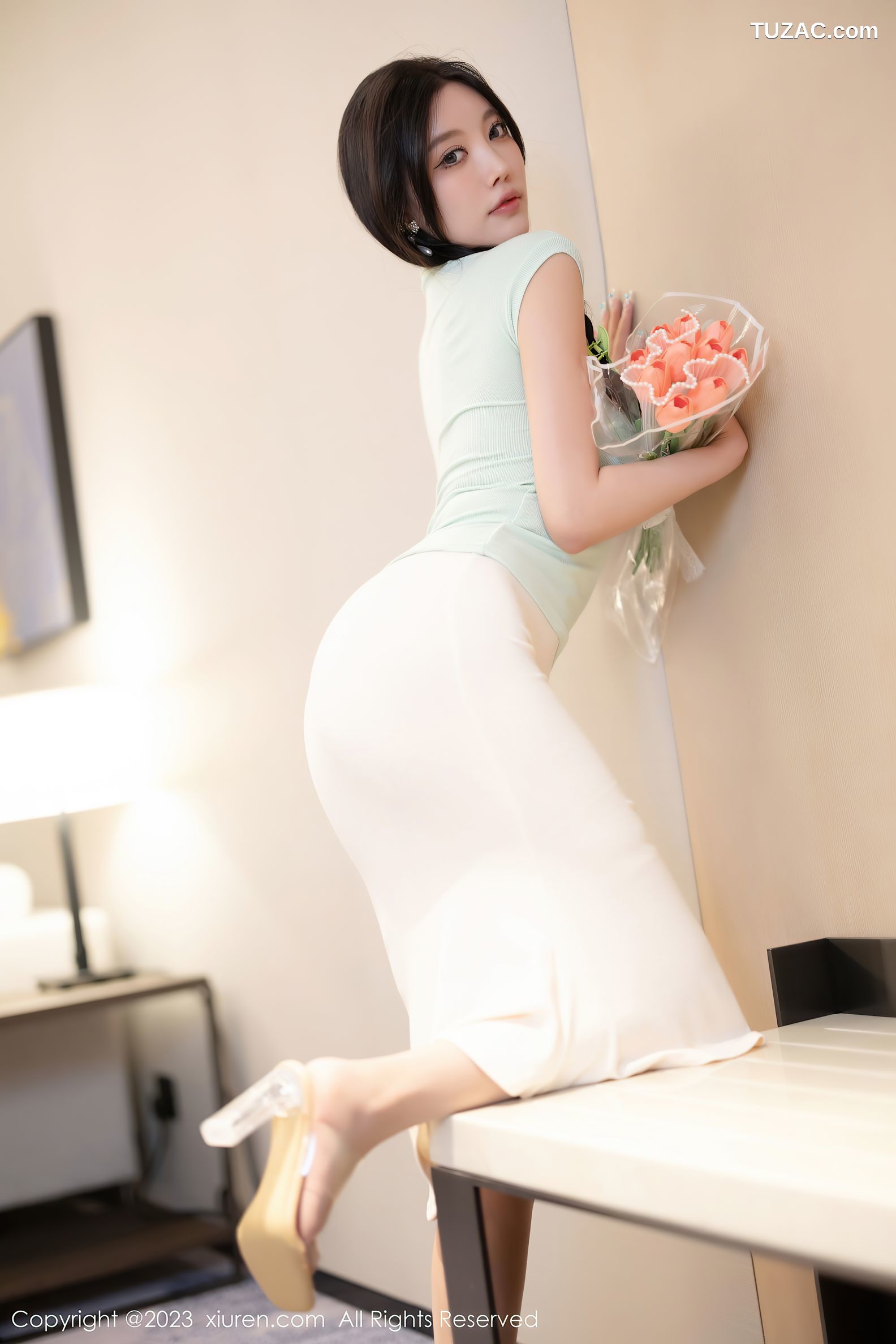 XiuRen秀人网-7481-杨晨晨Yome-白色蕾丝内衣-2023.10.09