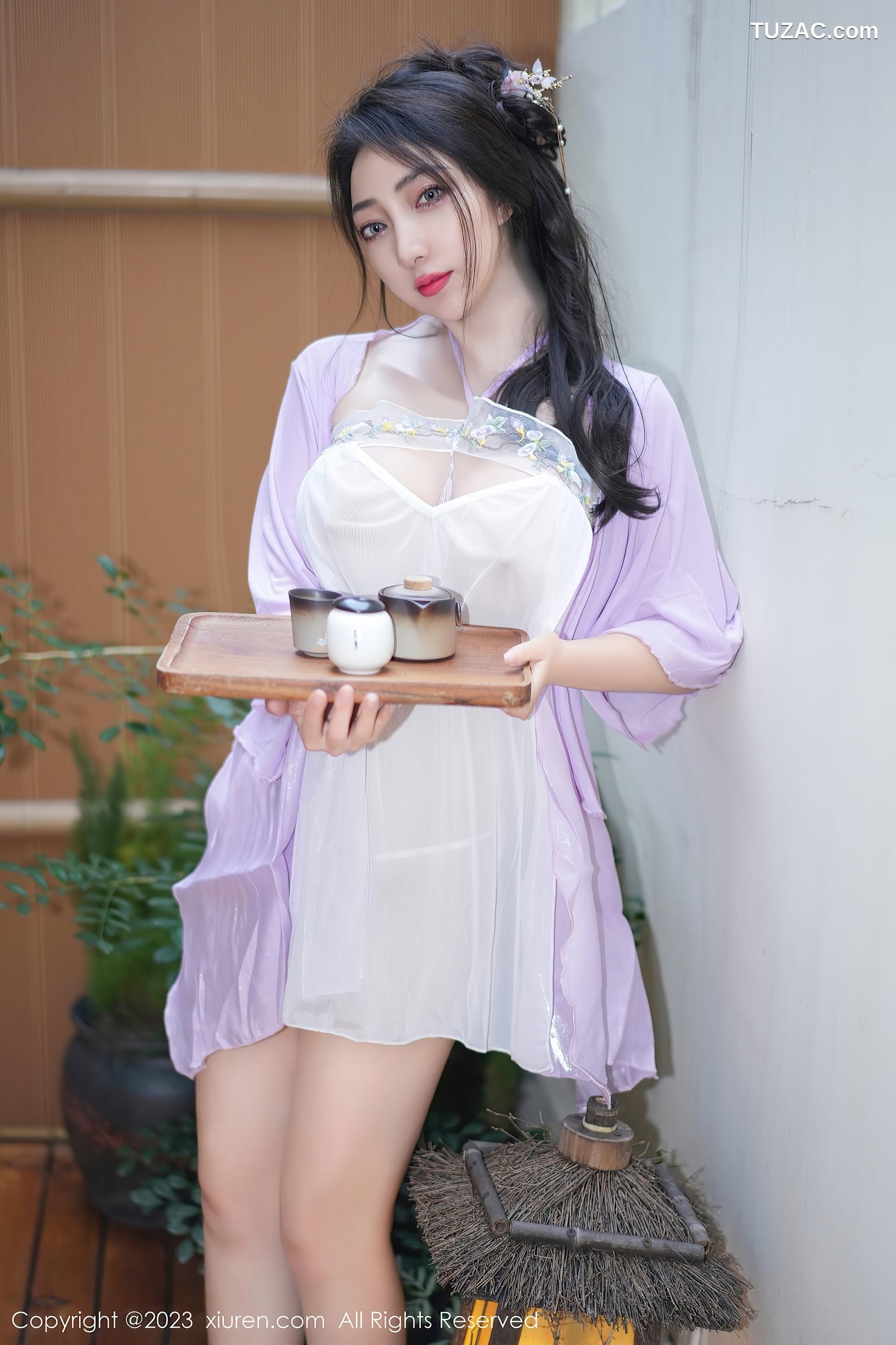 XiuRen秀人网-7665-娇喘JC-紫色古风薄纱服饰-2023.11.15
