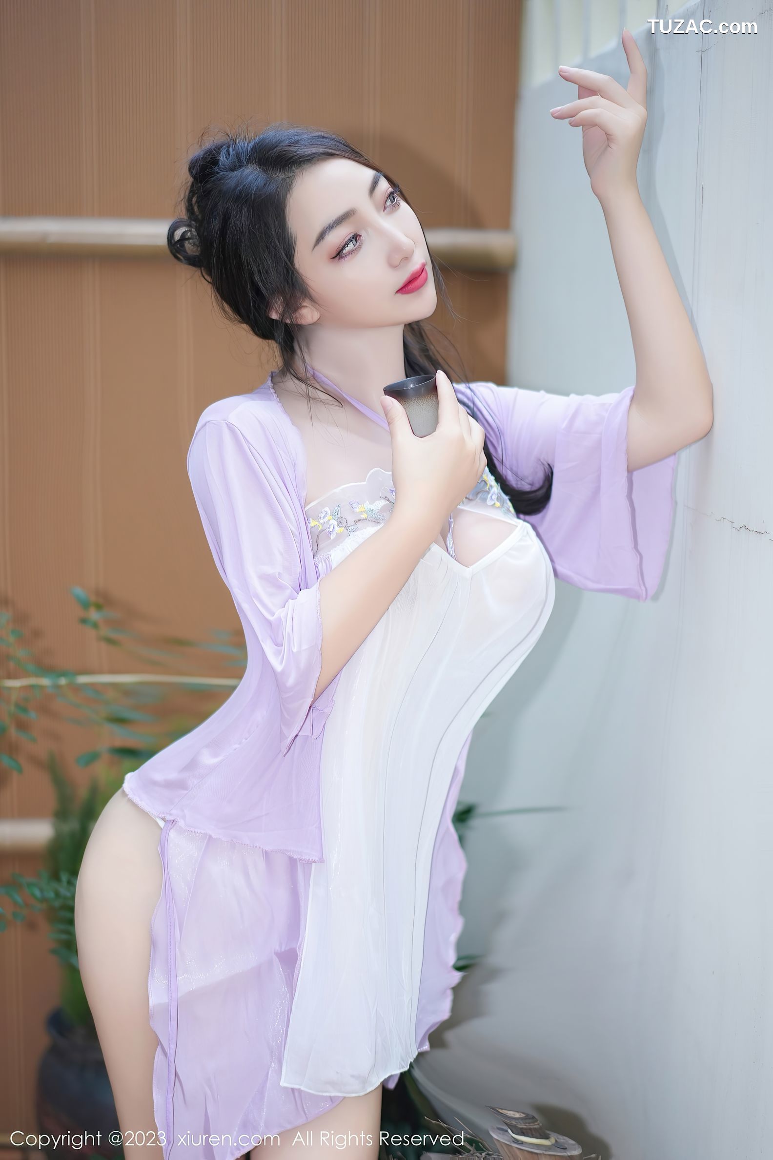 XiuRen秀人网-7665-娇喘JC-紫色古风薄纱服饰-2023.11.15