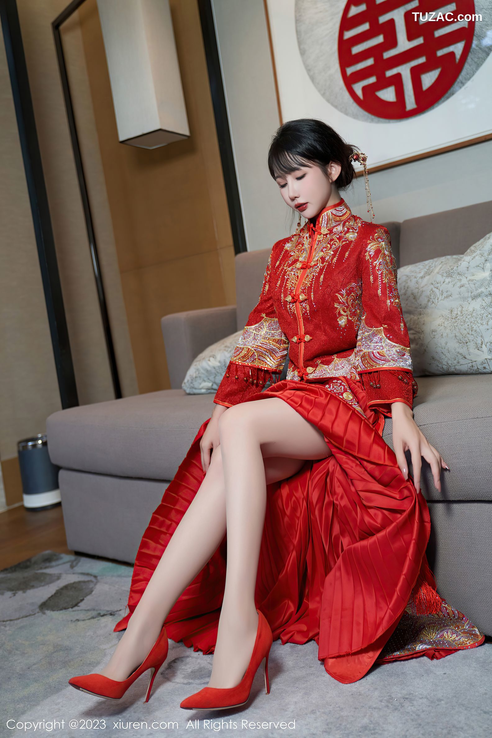 XiuRen秀人网-7729-波巧酱-【专属新娘】入行周年答谢套图-2023.11.28