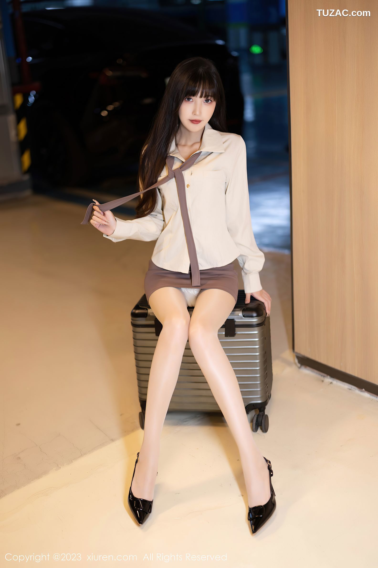 XiuRen秀人网-7745-林星阑-衬衫短裙空姐制服原色丝袜-2023.11.30