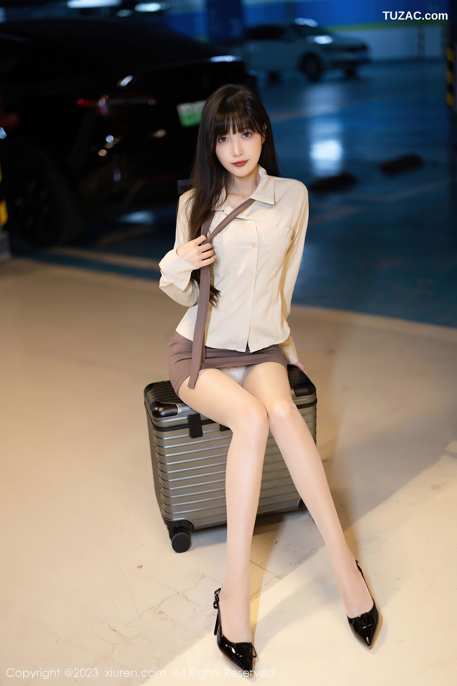 XiuRen秀人网-7745-林星阑-衬衫短裙空姐制服原色丝袜-2023.11.30