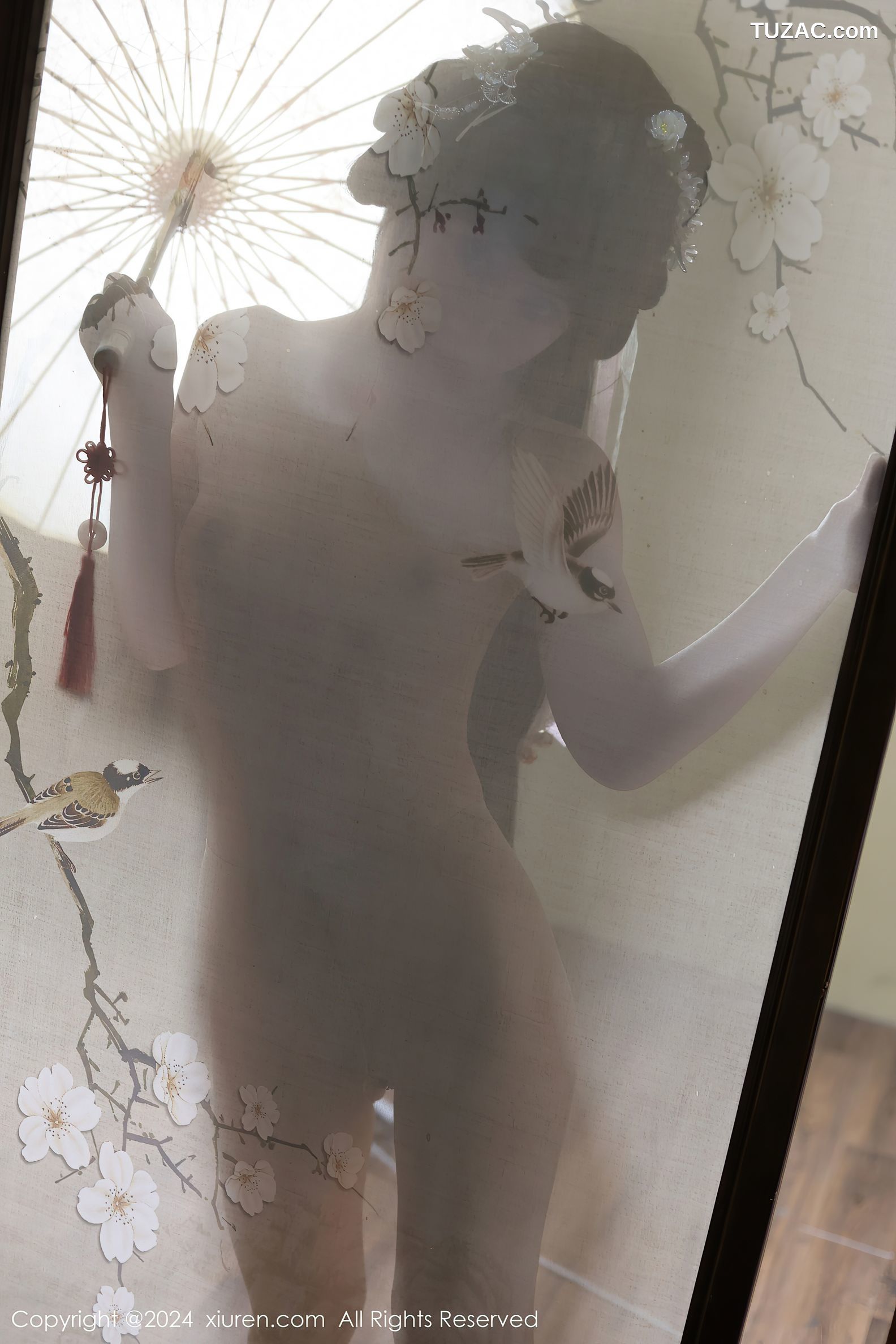 XiuRen秀人网-7989-金tiao-古风粉色亵衣蓝绿纱裙爆乳-2024.01.19