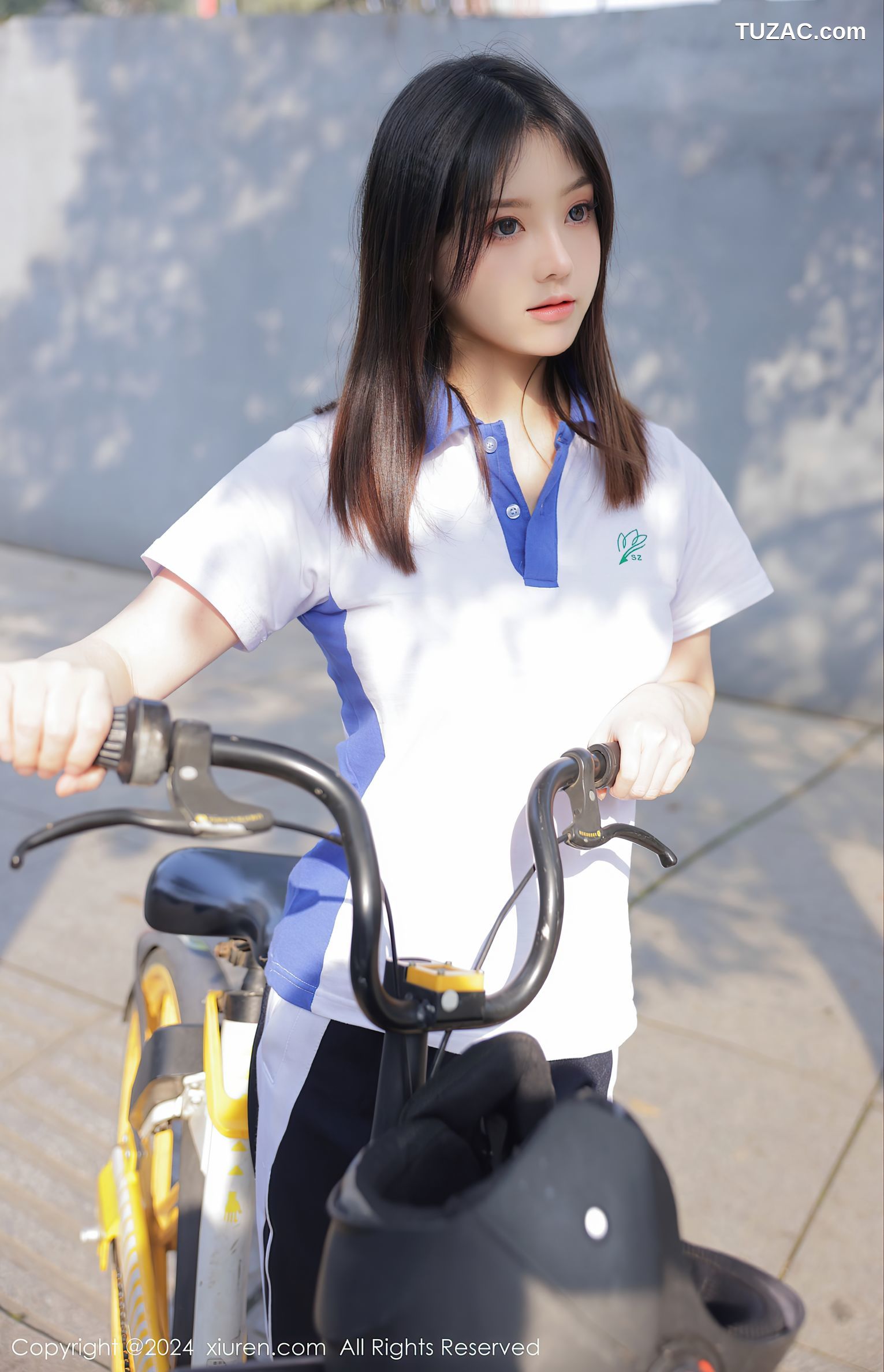 XiuRen秀人网-7994-豆瓣酱-蓝白运动学生装黑丝-2024.01.19