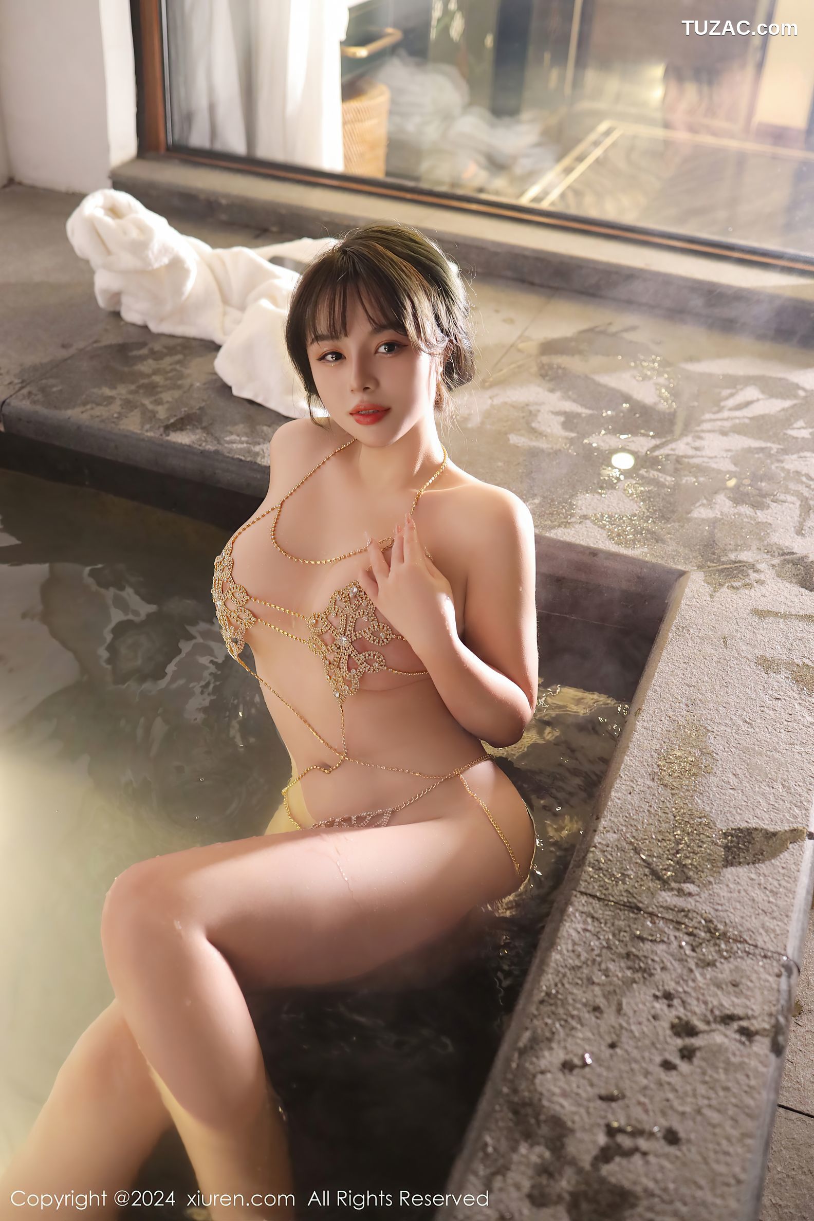 XiuRen秀人网-8075-沈思怡-珠链情趣内衣温泉爆乳-2024.02.06