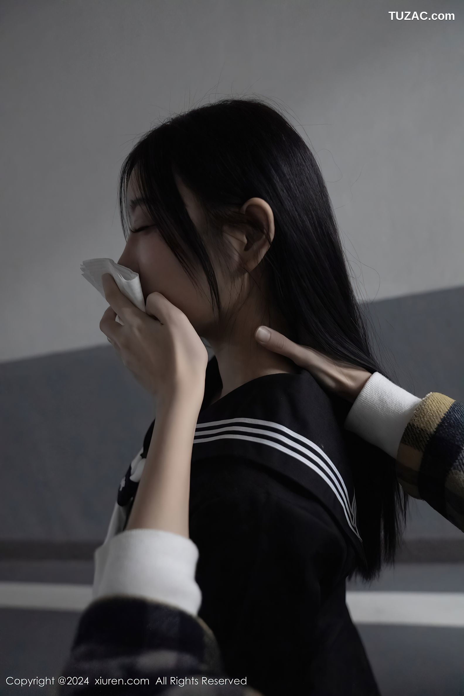 XiuRen秀人网-8080-杨晨晨Yome-黑色水手装女生迷晕囚禁绑缚-2024.02.06