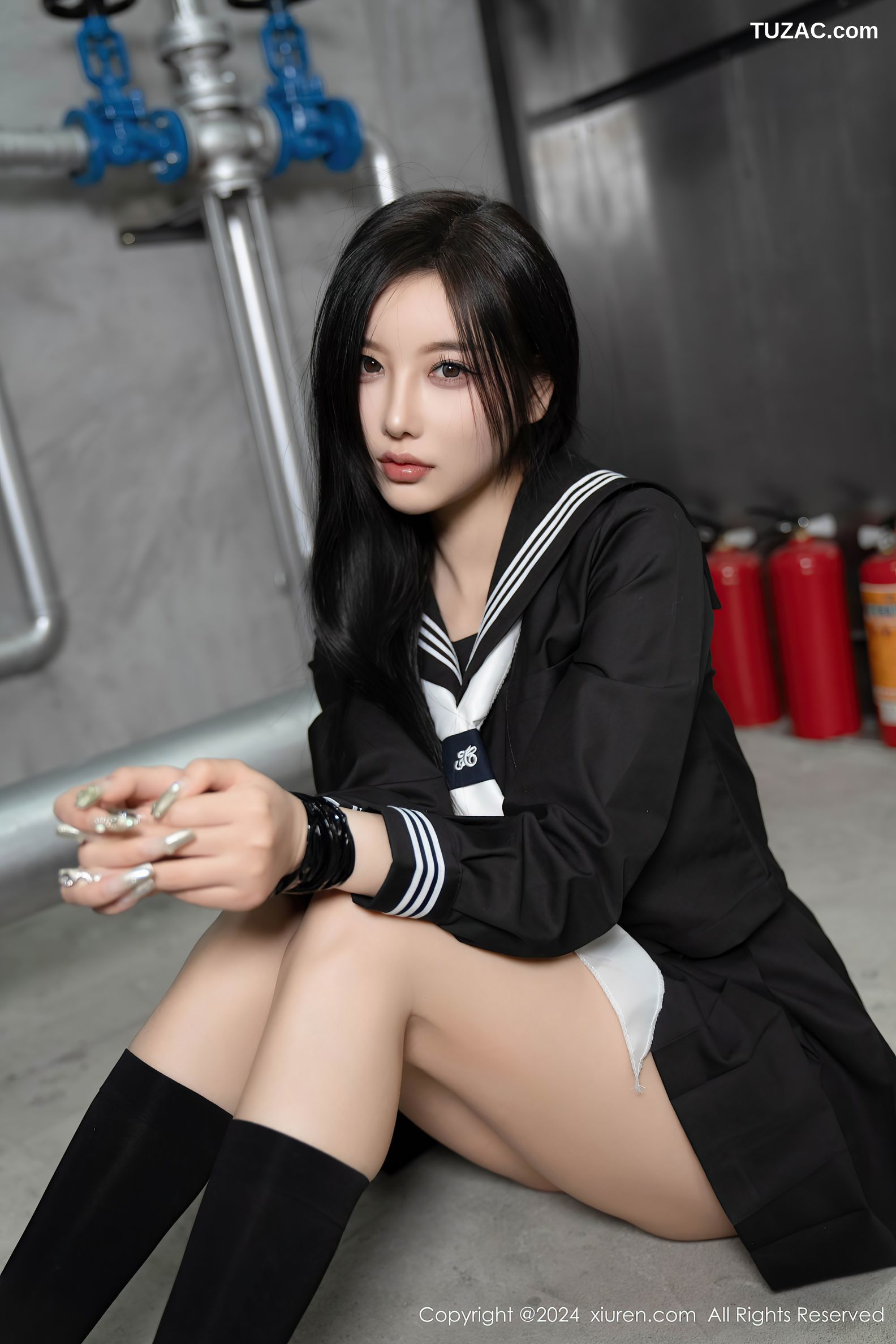 XiuRen秀人网-8080-杨晨晨Yome-黑色水手装女生迷晕囚禁绑缚-2024.02.06