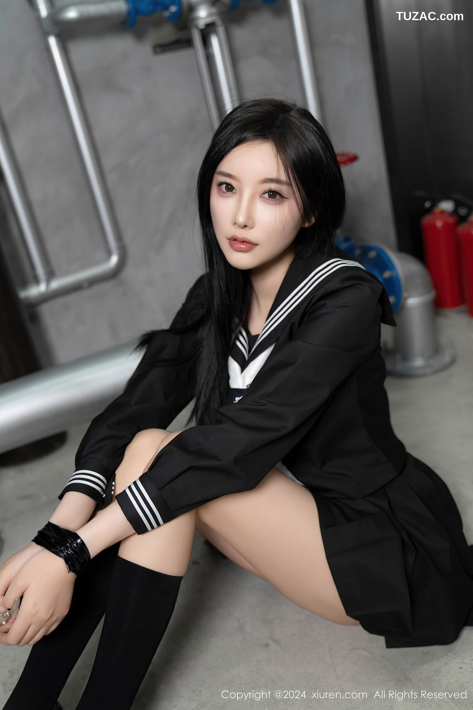 XiuRen秀人网-8080-杨晨晨Yome-黑色水手装女生迷晕囚禁绑缚-2024.02.06