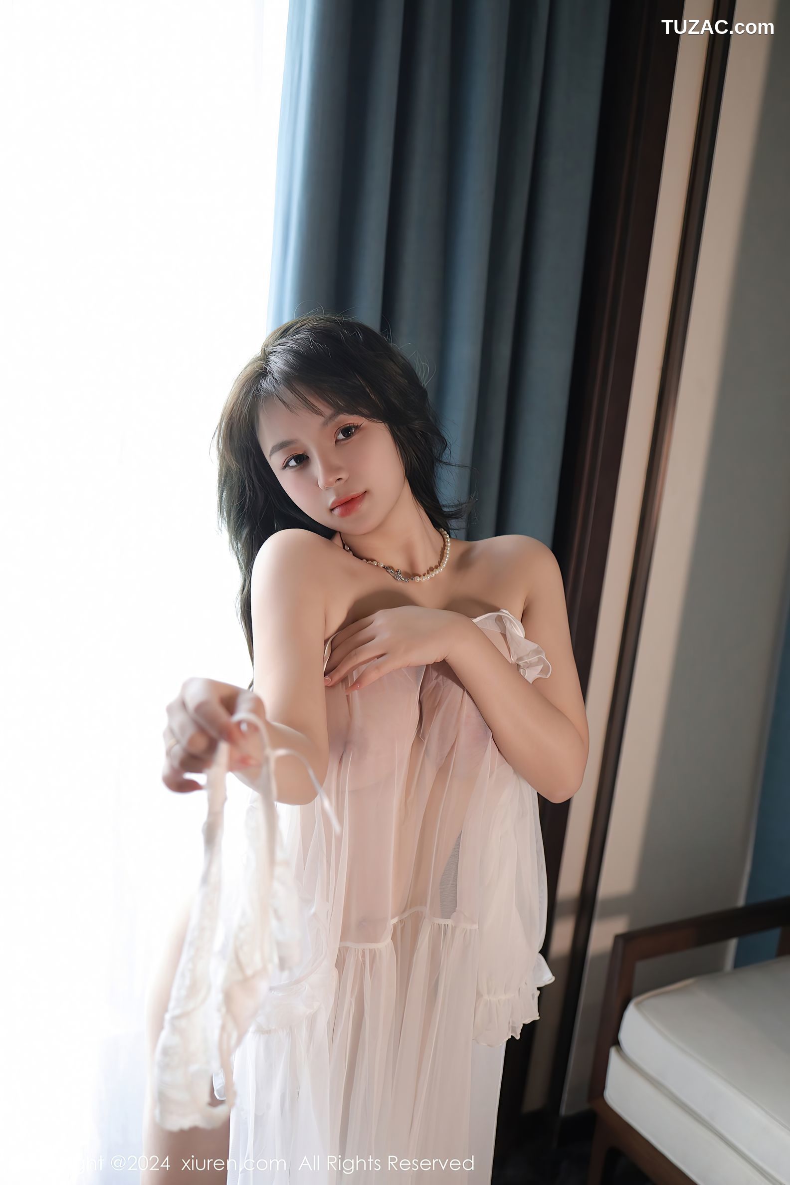 XiuRen秀人网-8106-沈思怡-白纱轻透情趣睡裙-2024.02.19