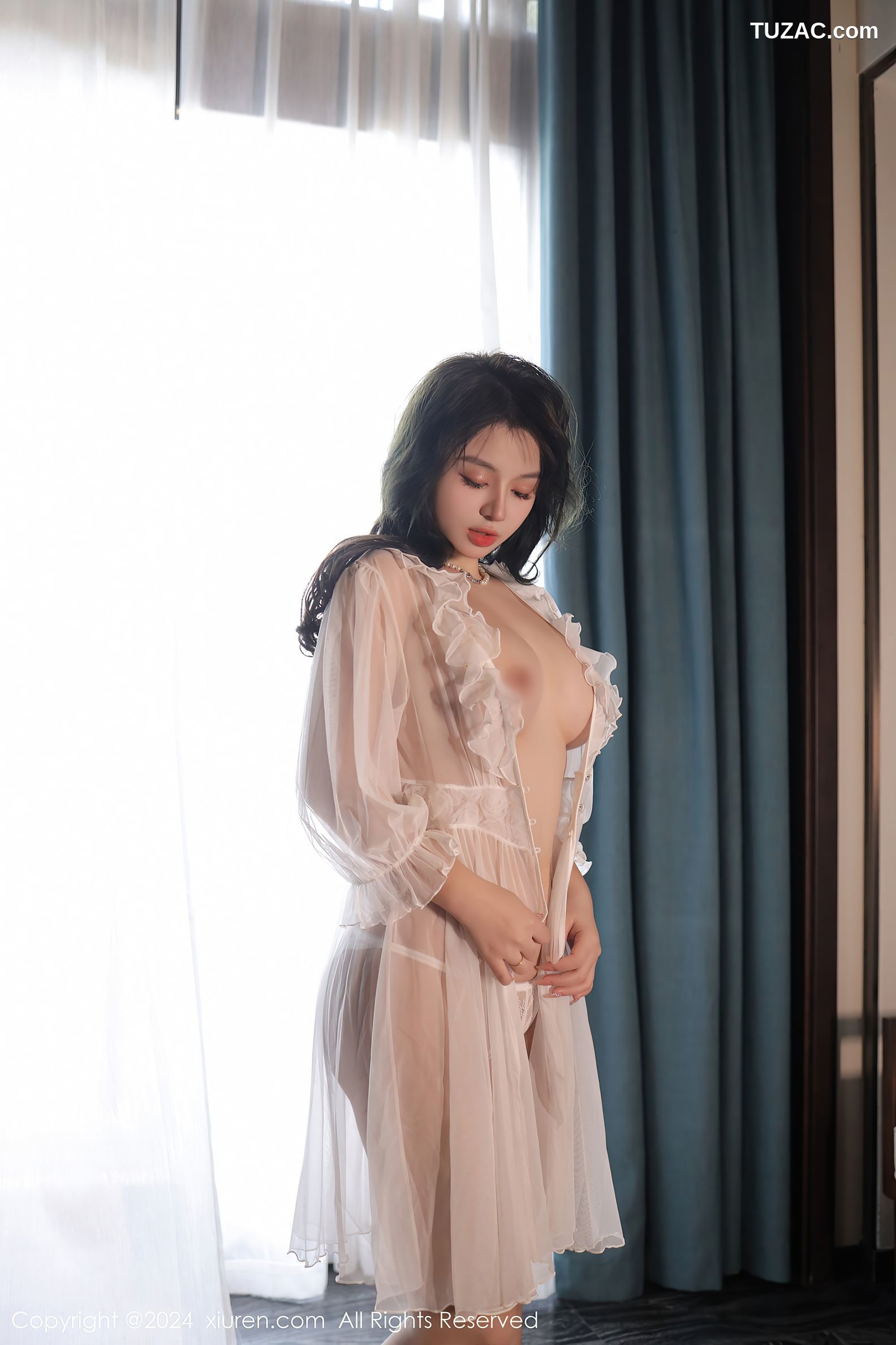 XiuRen秀人网-8106-沈思怡-白纱轻透情趣睡裙-2024.02.19