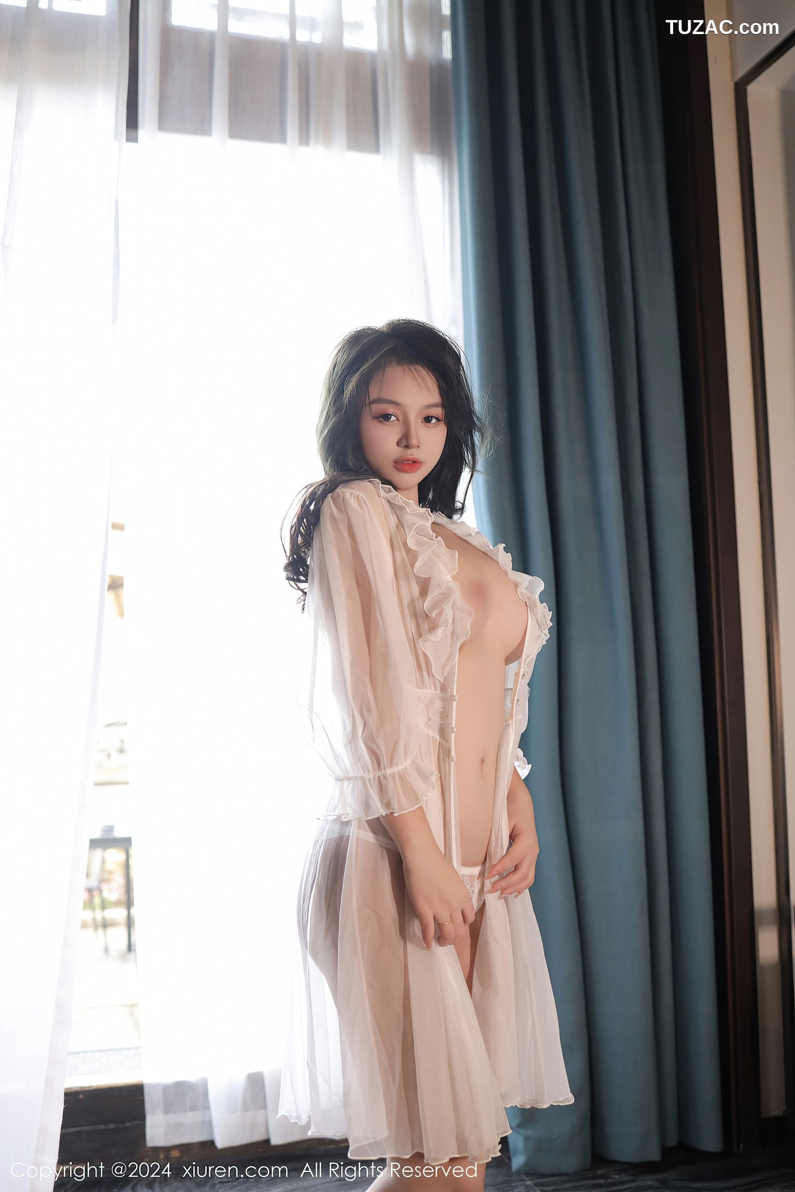 XiuRen秀人网-8106-沈思怡-白纱轻透情趣睡裙-2024.02.19