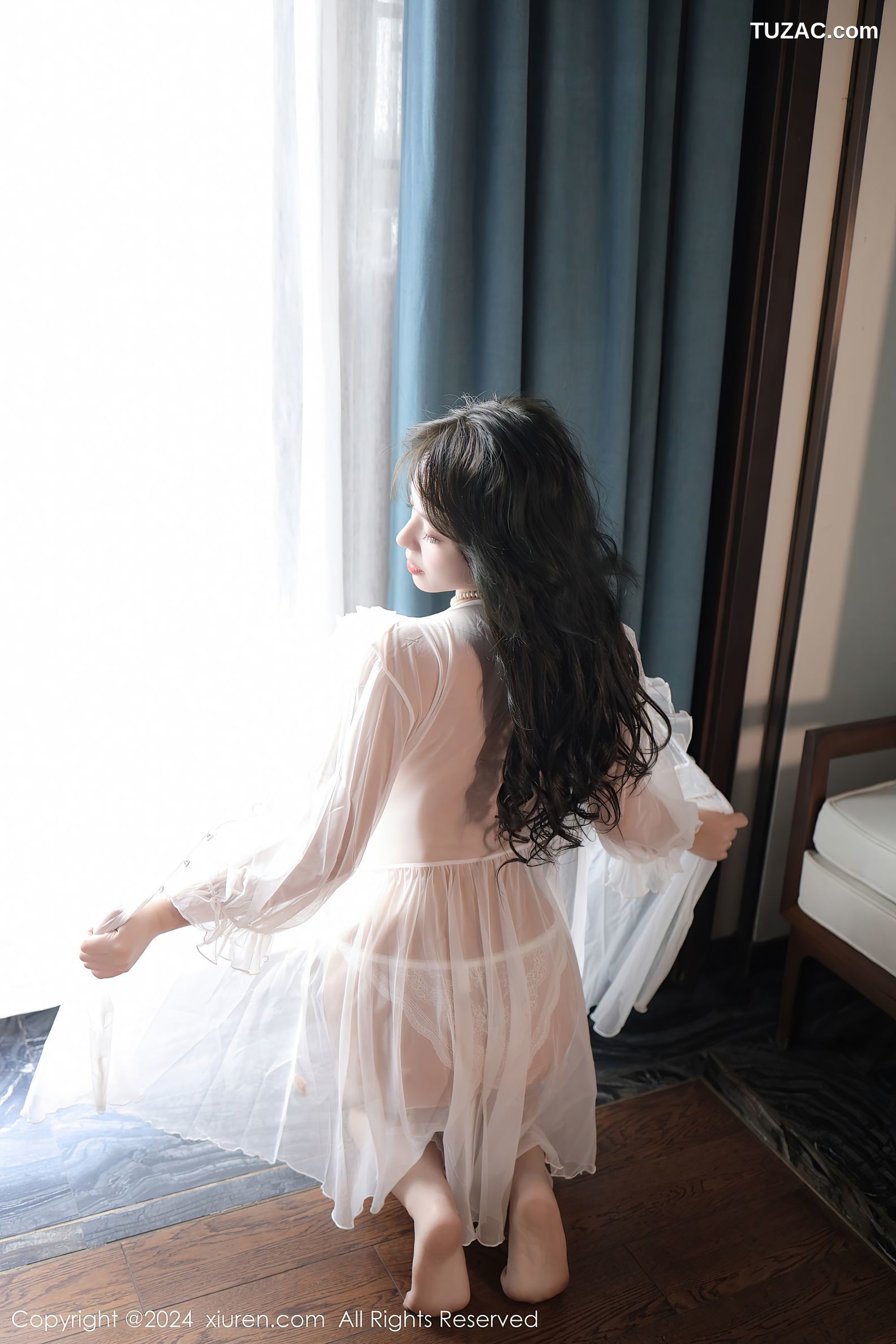 XiuRen秀人网-8106-沈思怡-白纱轻透情趣睡裙-2024.02.19