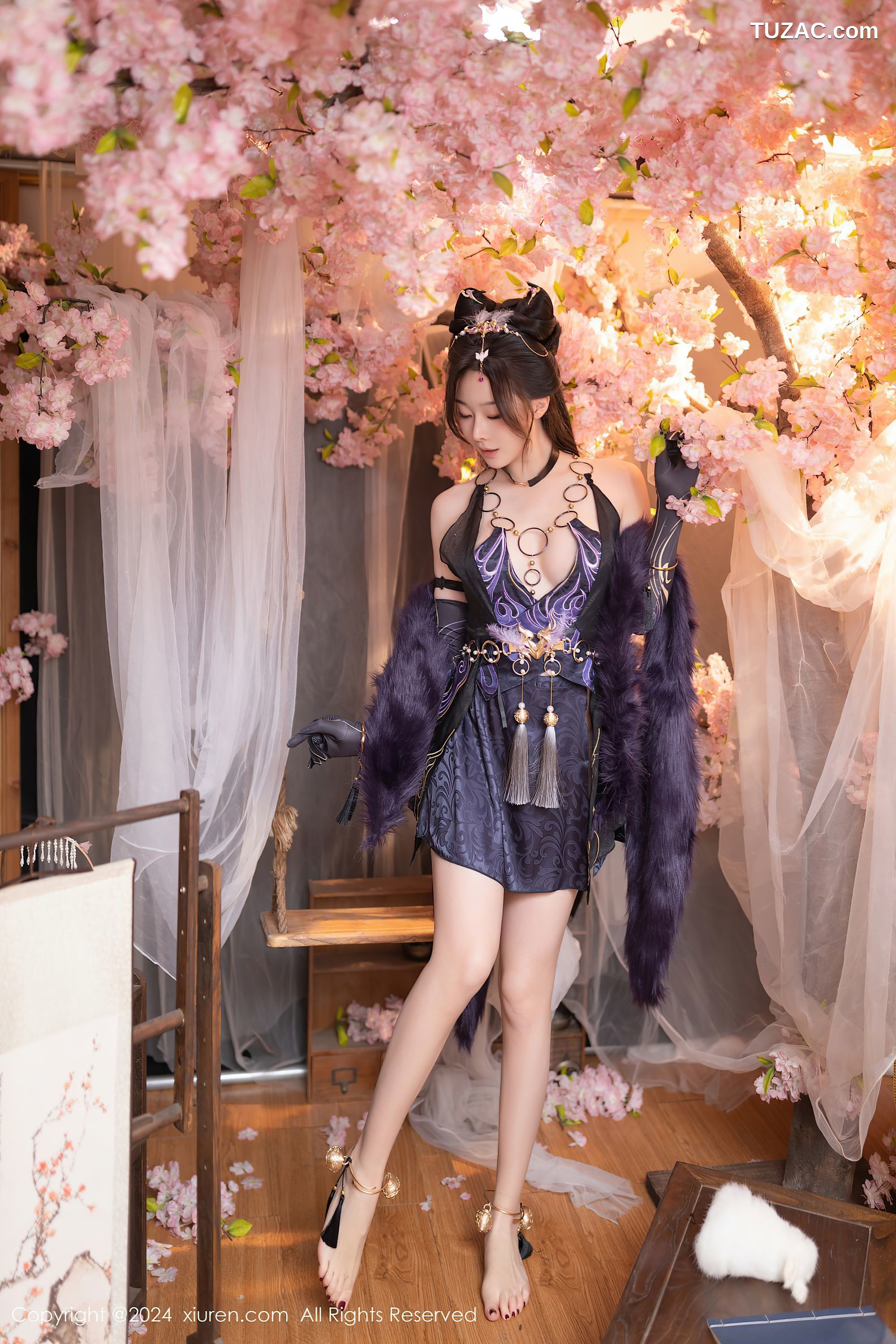 XiuRen秀人网-8232-小逗逗-紫色玉玲珑-2024.03.14