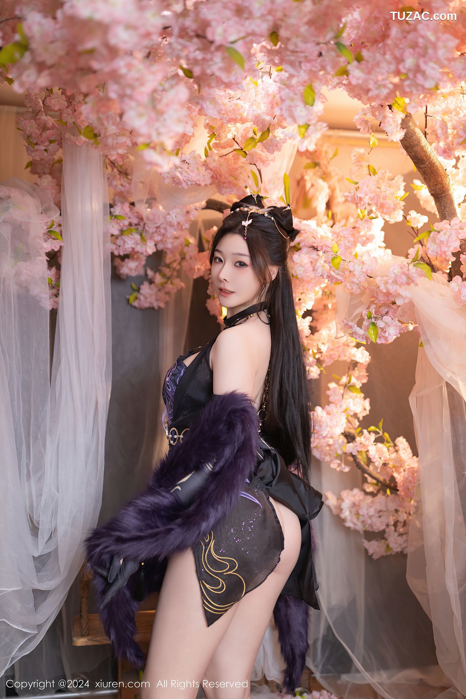 XiuRen秀人网-8232-小逗逗-紫色玉玲珑-2024.03.14