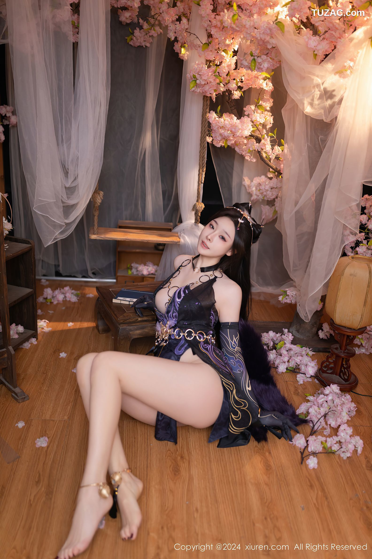 XiuRen秀人网-8232-小逗逗-紫色玉玲珑-2024.03.14