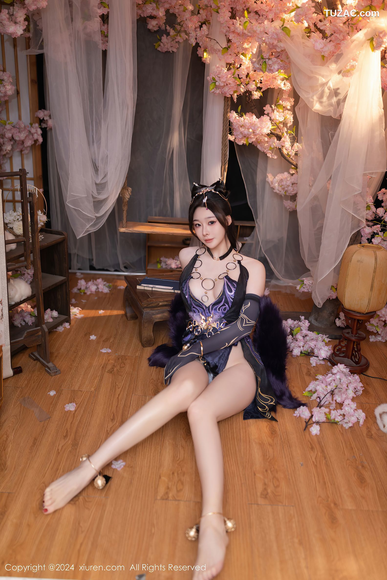 XiuRen秀人网-8232-小逗逗-紫色玉玲珑-2024.03.14