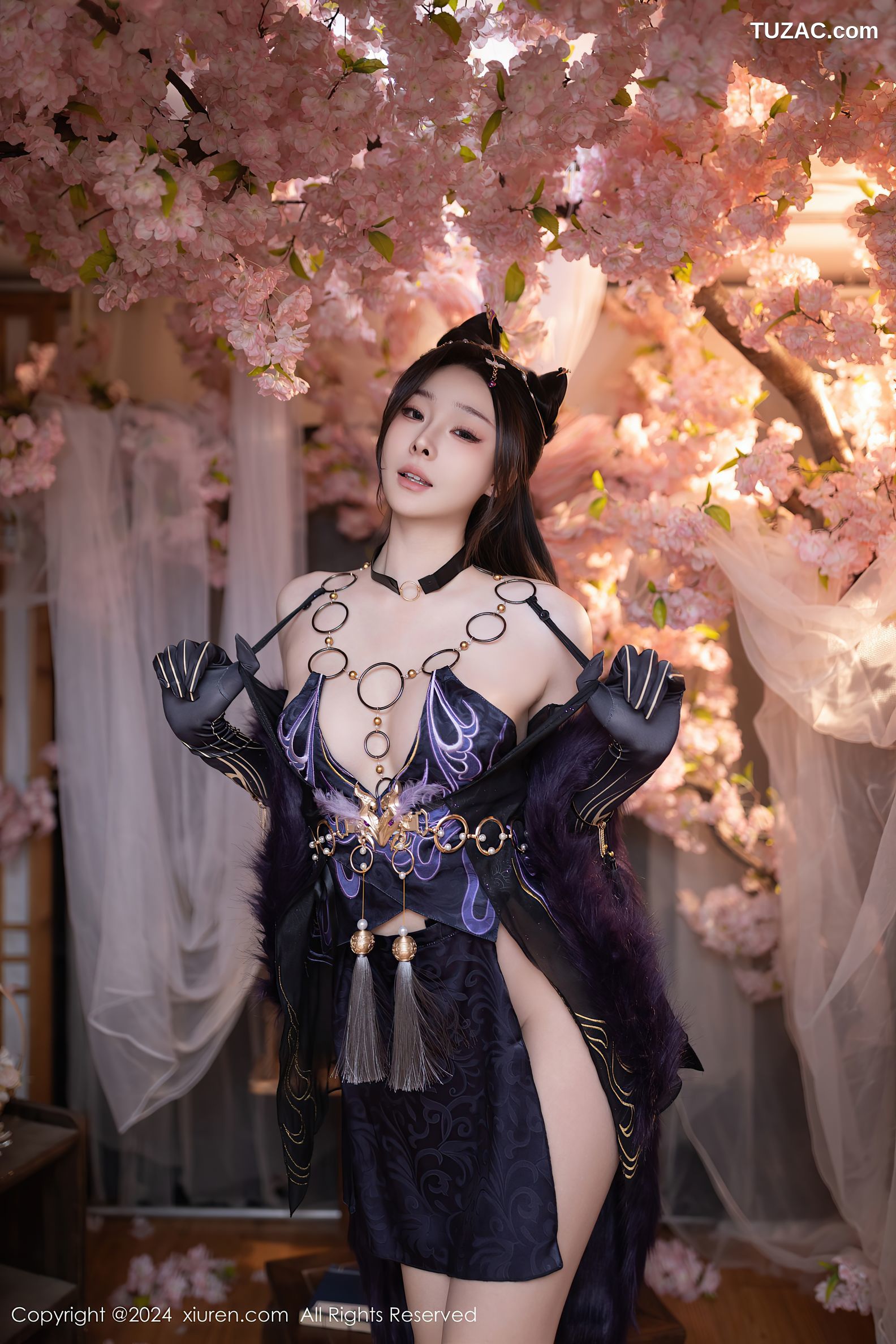 XiuRen秀人网-8232-小逗逗-紫色玉玲珑-2024.03.14