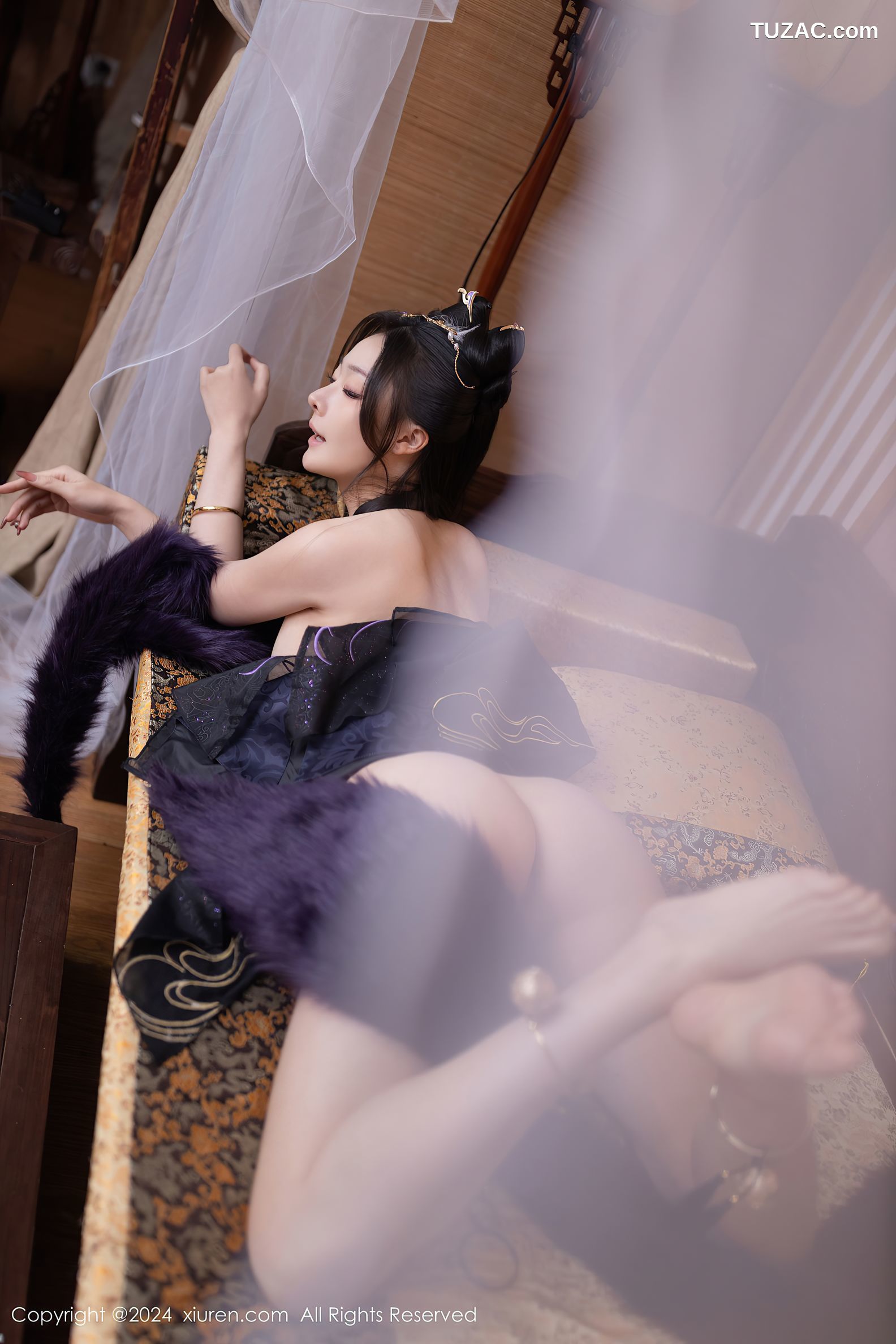 XiuRen秀人网-8232-小逗逗-紫色玉玲珑-2024.03.14