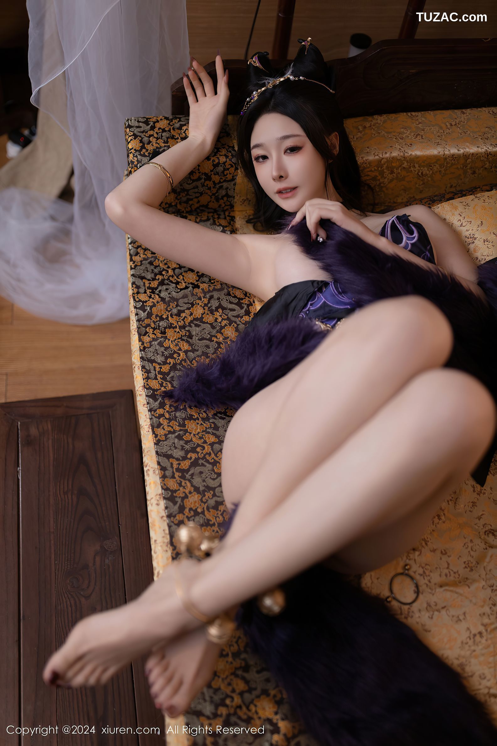 XiuRen秀人网-8232-小逗逗-紫色玉玲珑-2024.03.14