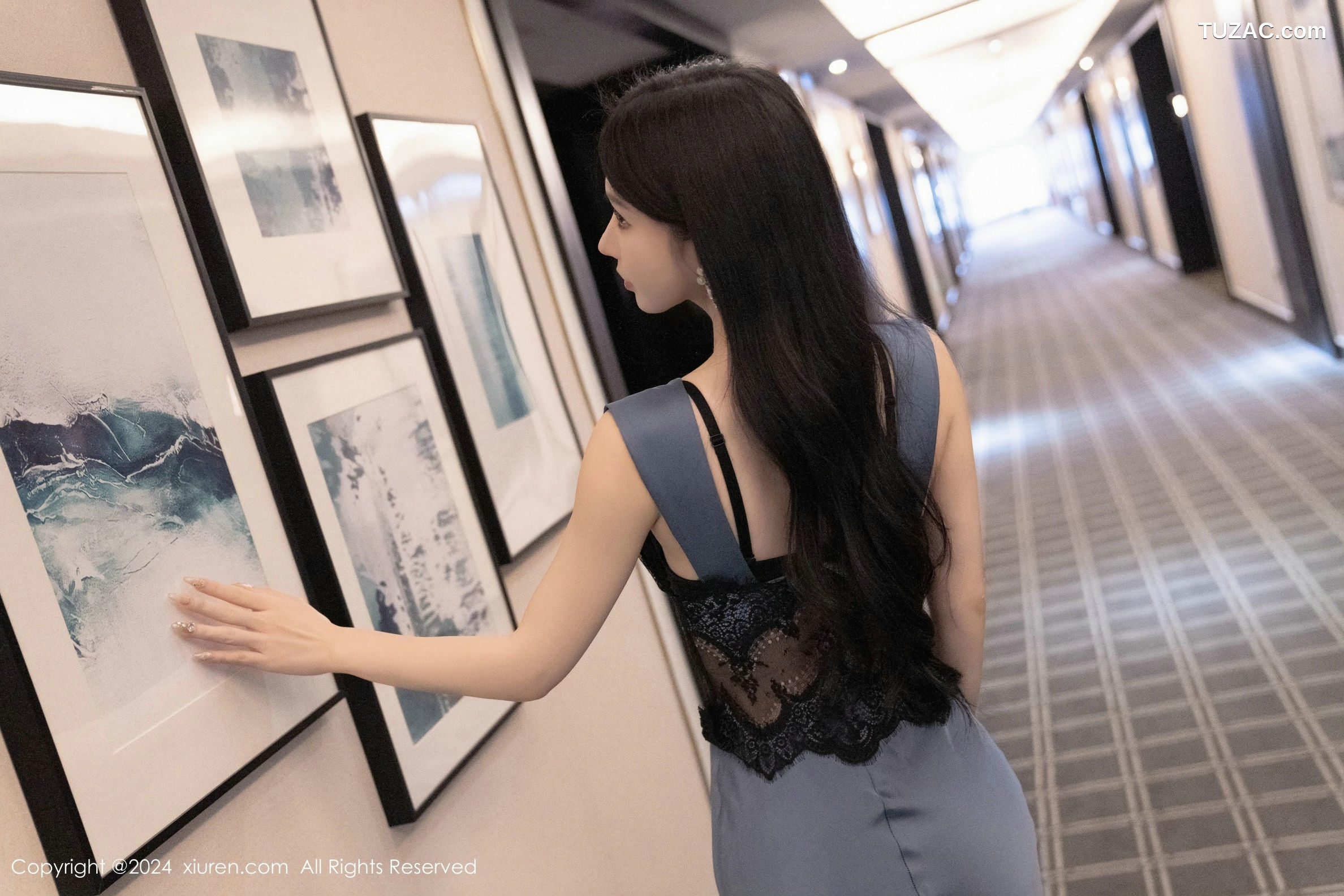 XiuRen秀人网-8242-周于希Sally-主题《今晚留下陪你》黑色蕾丝轻透黑纱黑丝爆乳-2024.03.15