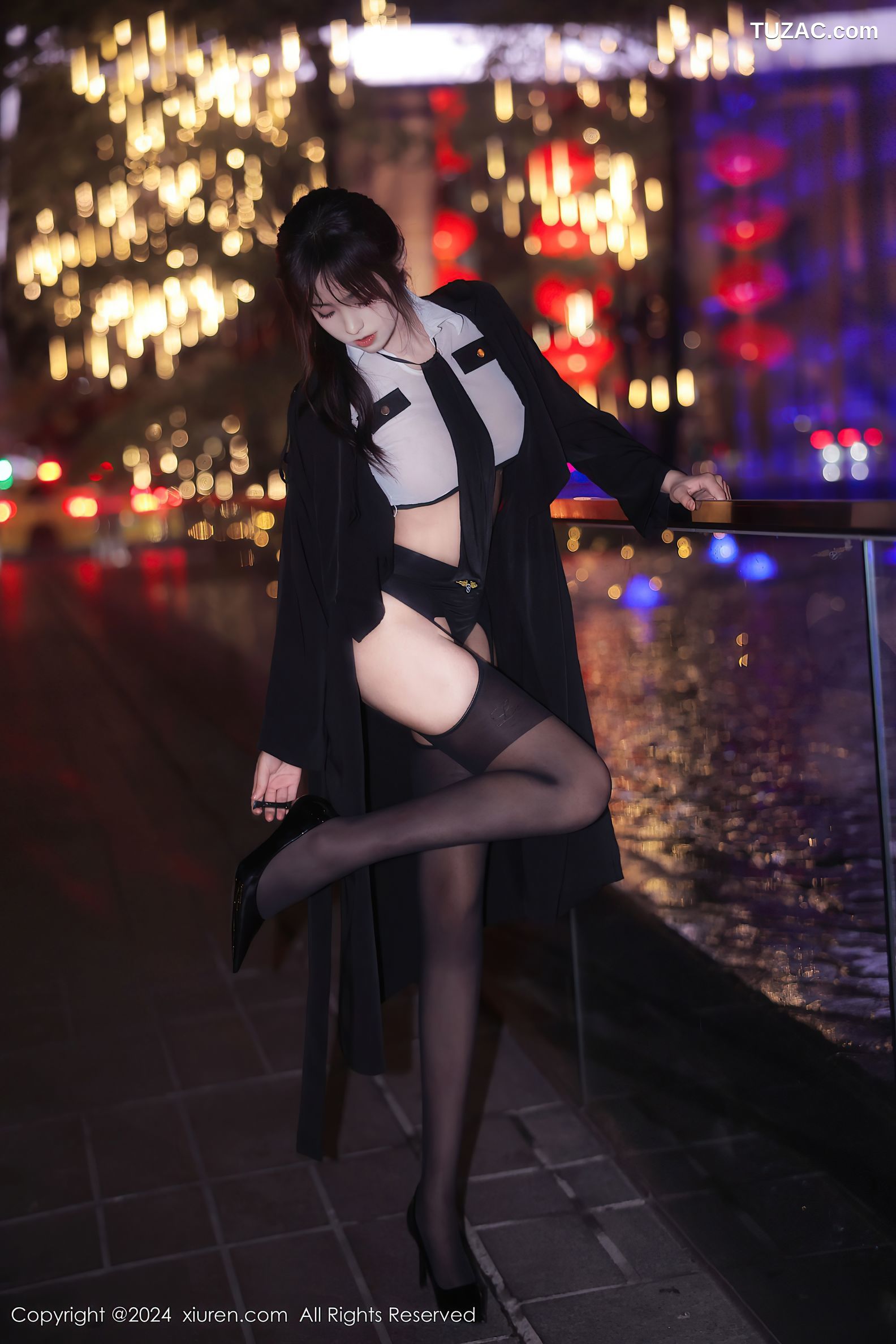 XiuRen秀人网-8265-王心悦-情趣女警制服黑丝-2024.03.21