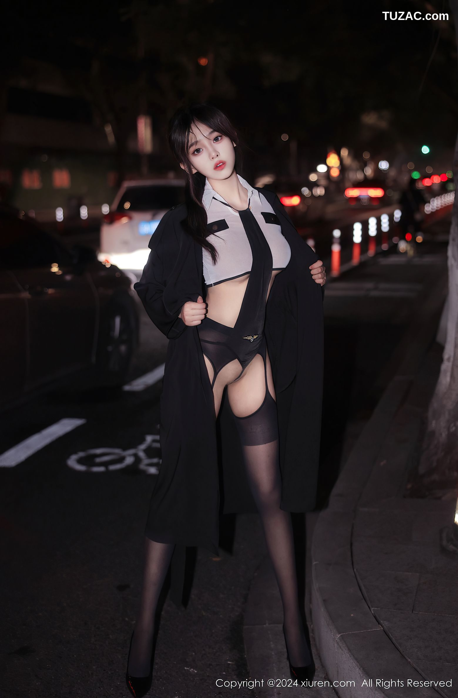 XiuRen秀人网-8265-王心悦-情趣女警制服黑丝-2024.03.21