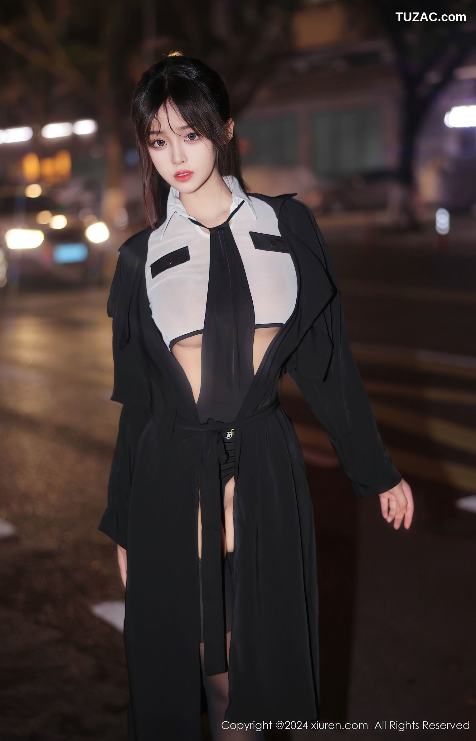 XiuRen秀人网-8265-王心悦-情趣女警制服黑丝-2024.03.21