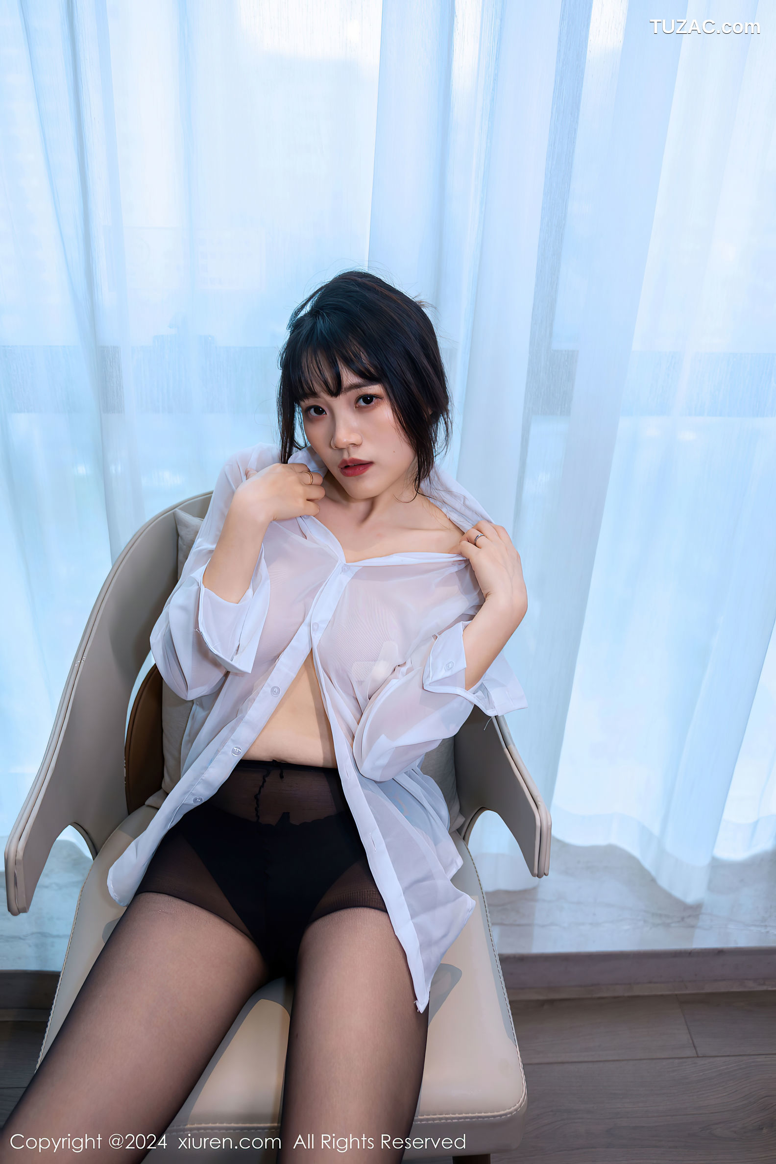 XiuRen秀人网-8320-唐安诺-黑色蕾丝内衣爆乳-2024.04.01