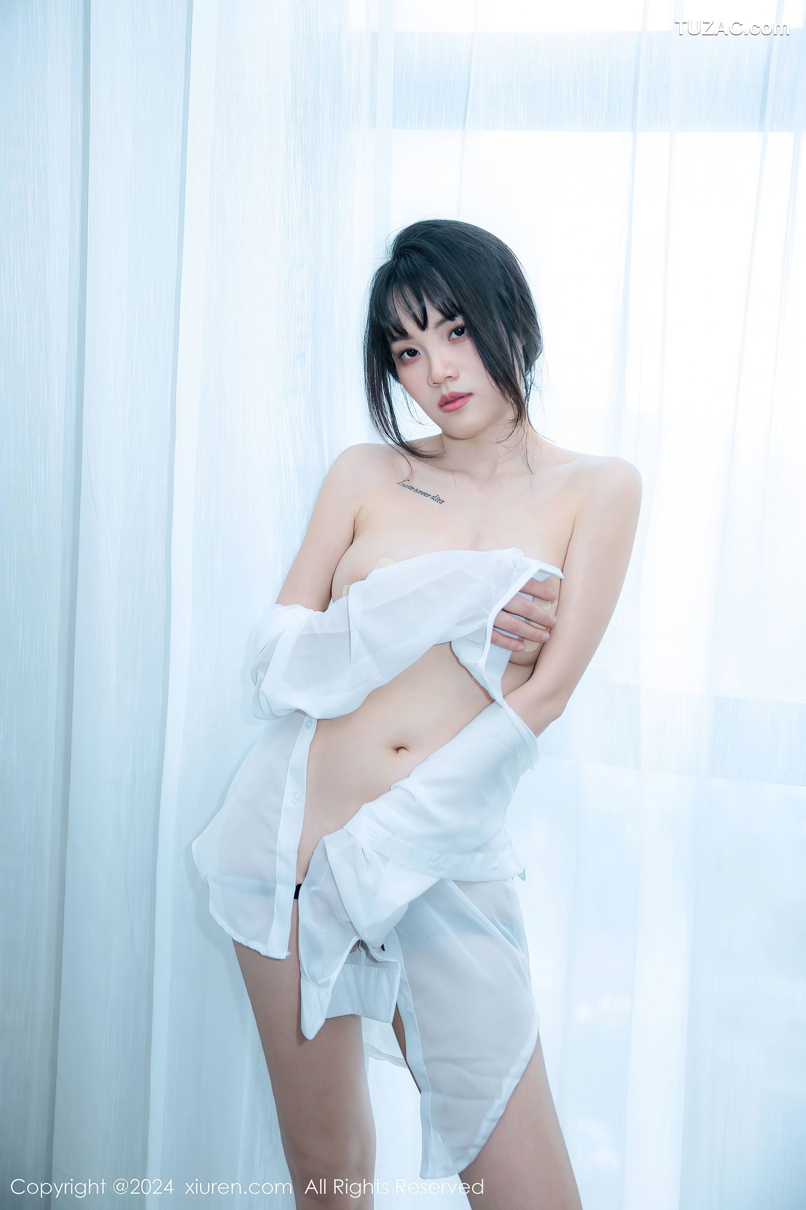 XiuRen秀人网-8320-唐安诺-黑色蕾丝内衣爆乳-2024.04.01