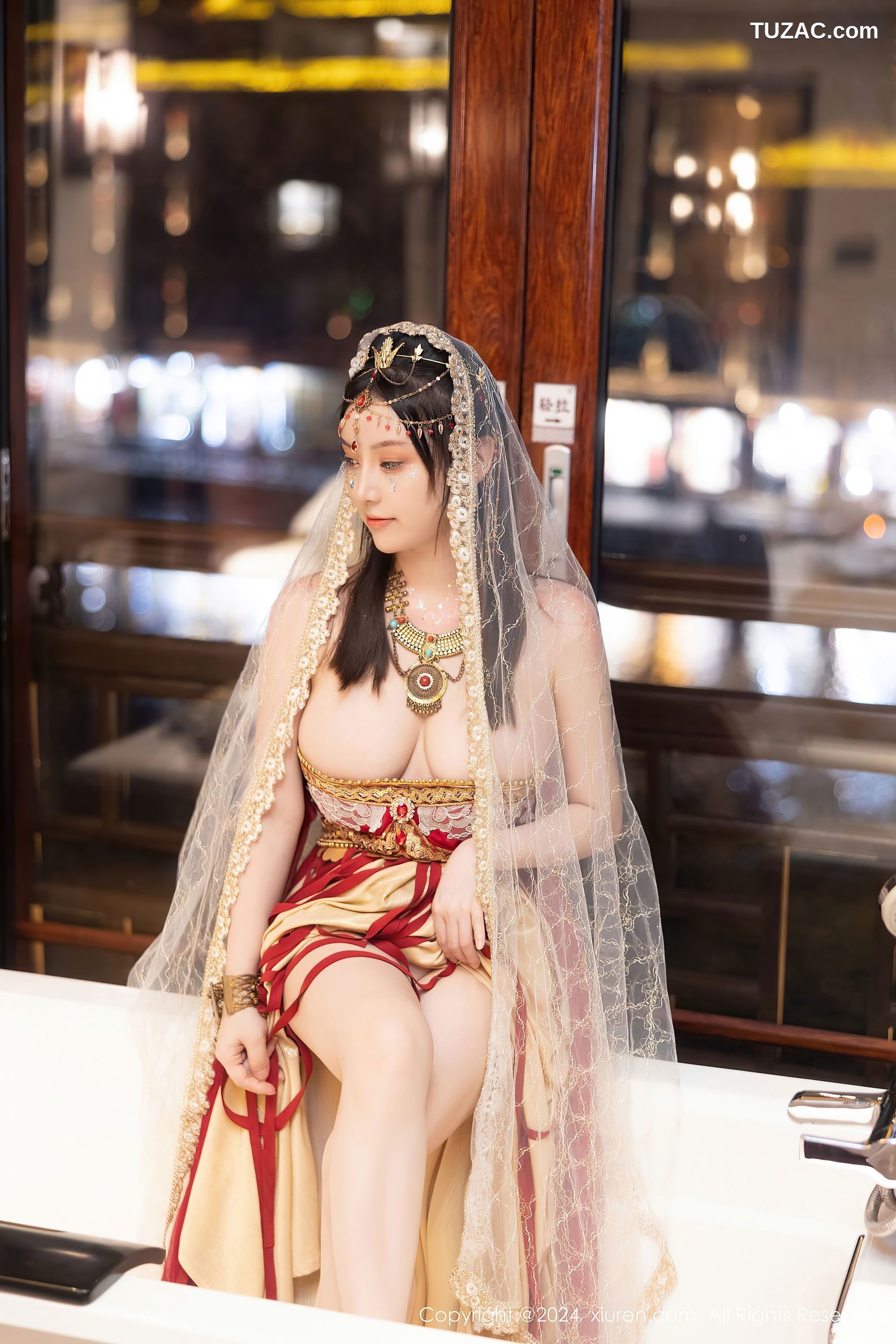 XiuRen秀人网-8349-豆瓣酱-红色西域服饰-2024.04.07