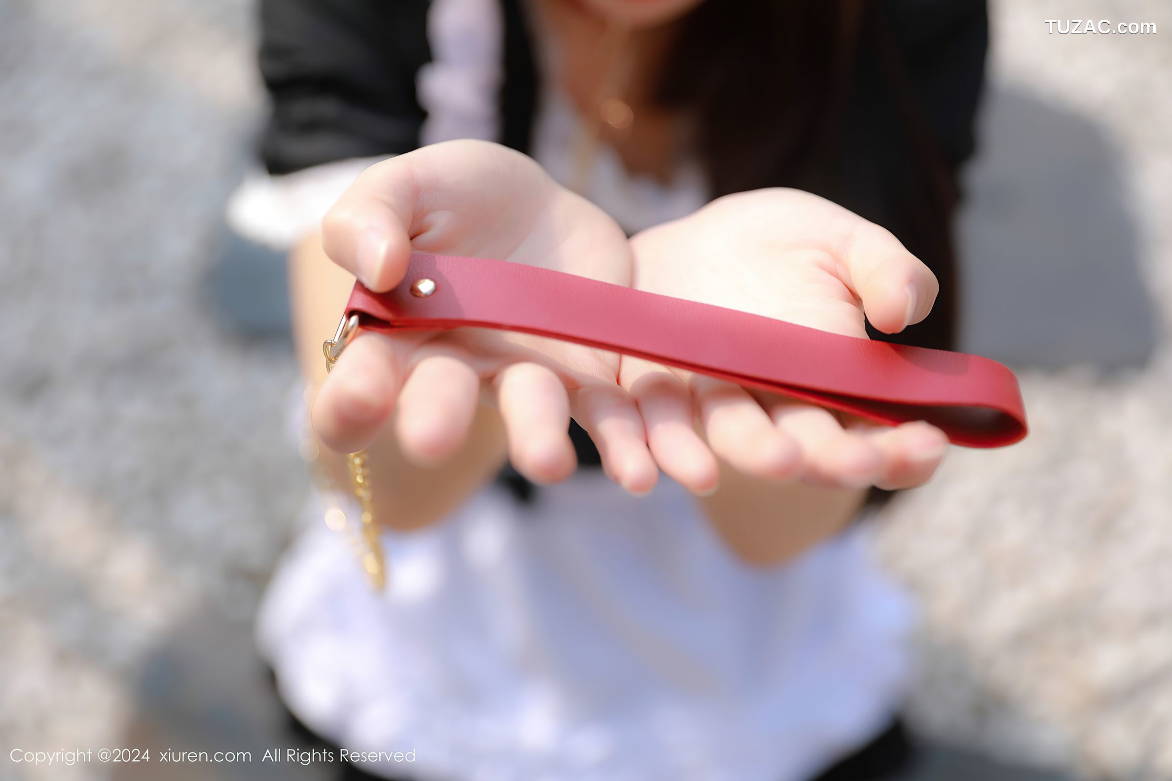 XiuRen秀人网-8351-桃妖夭-黑色女仆黑丝调教-2024.04.07