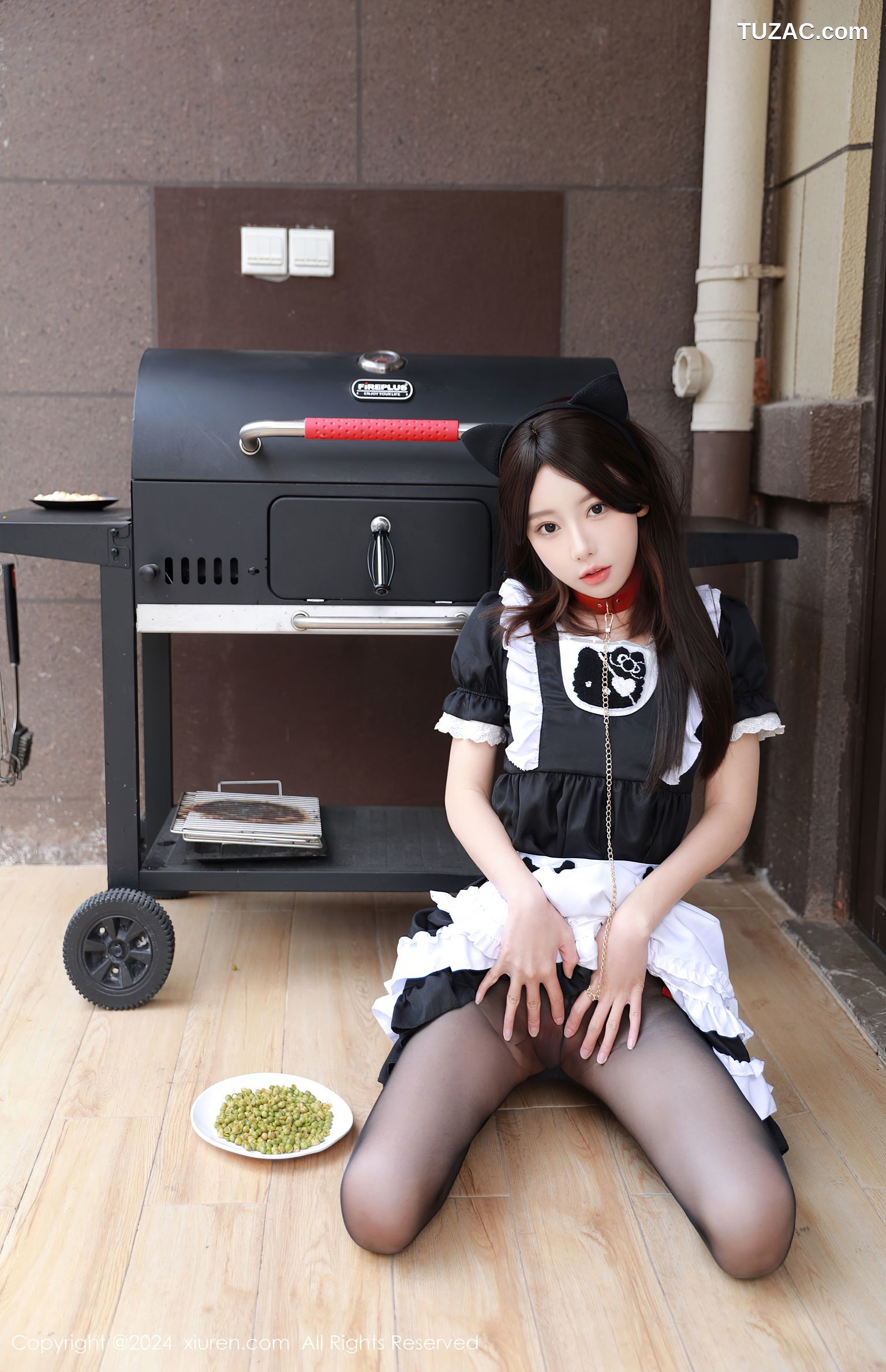 XiuRen秀人网-8351-桃妖夭-黑色女仆黑丝调教-2024.04.07