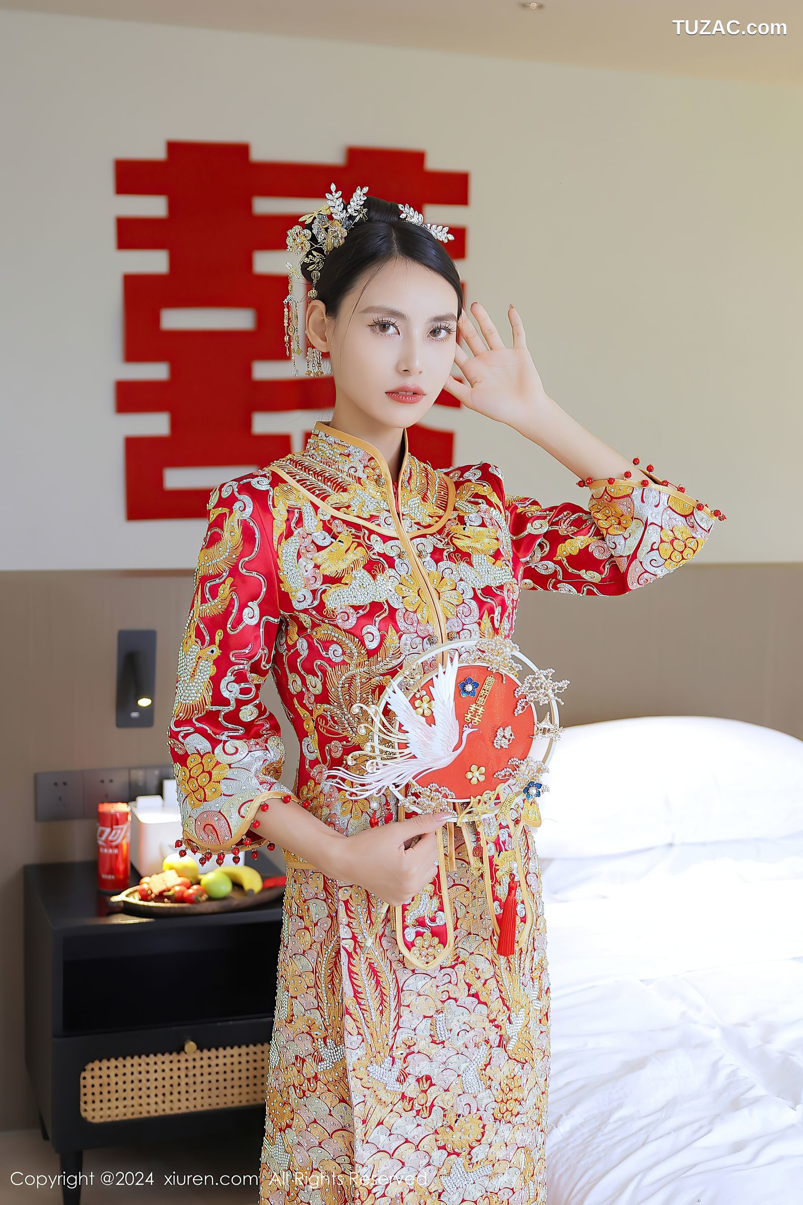 XiuRen秀人网-8534-lingyu69-新娘主题红色新娘妆爆乳-2024.05.14