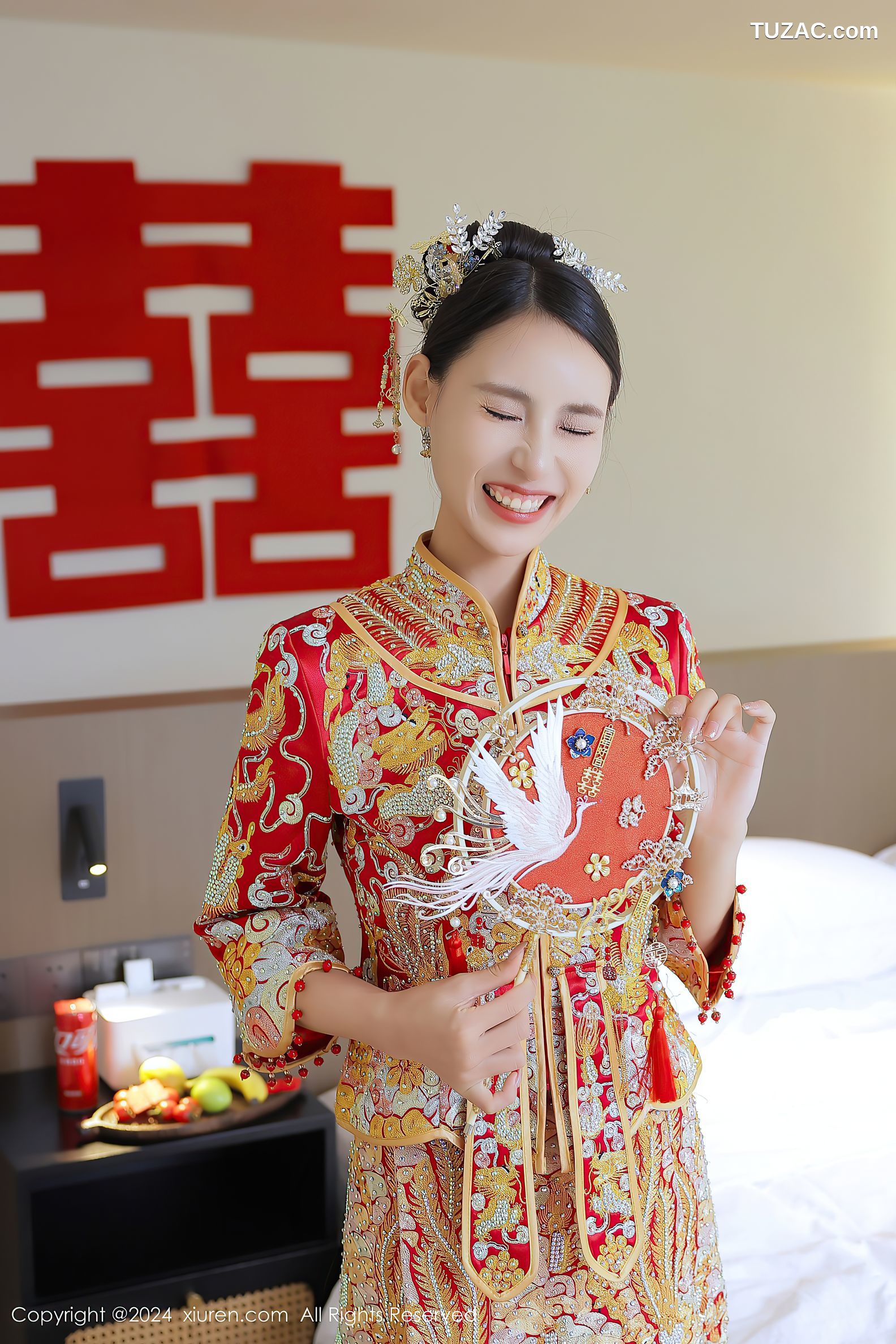 XiuRen秀人网-8534-lingyu69-新娘主题红色新娘妆爆乳-2024.05.14