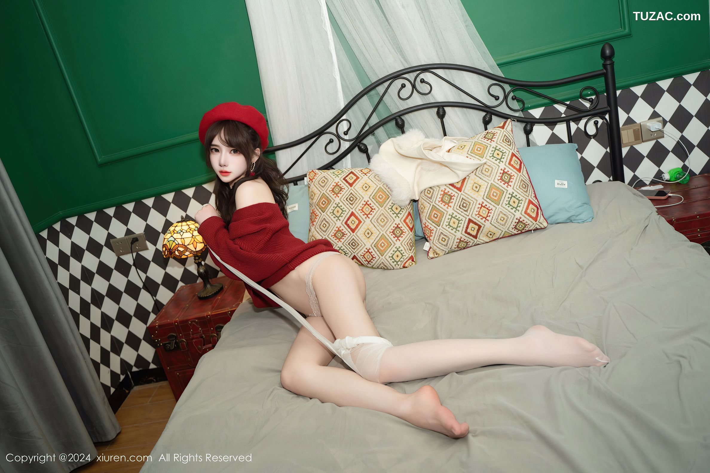 XiuRen秀人网-8551-林月月-小红帽红毛衣白短裙-2024.05.16