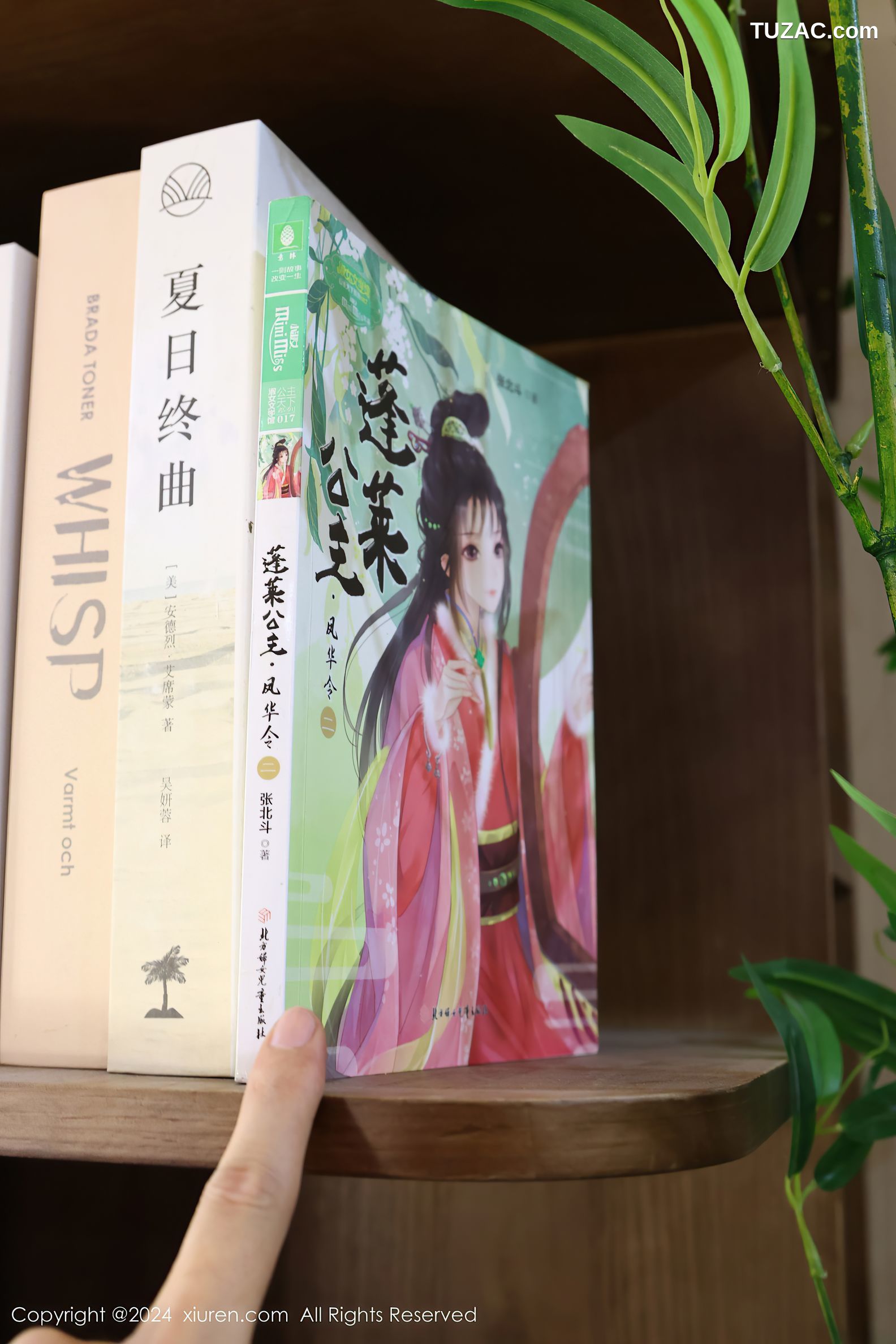 XiuRen秀人网-8637-小薯条nienie-图书馆场景-白衬衫格子裙学妹黑丝爆乳-2024.05.31