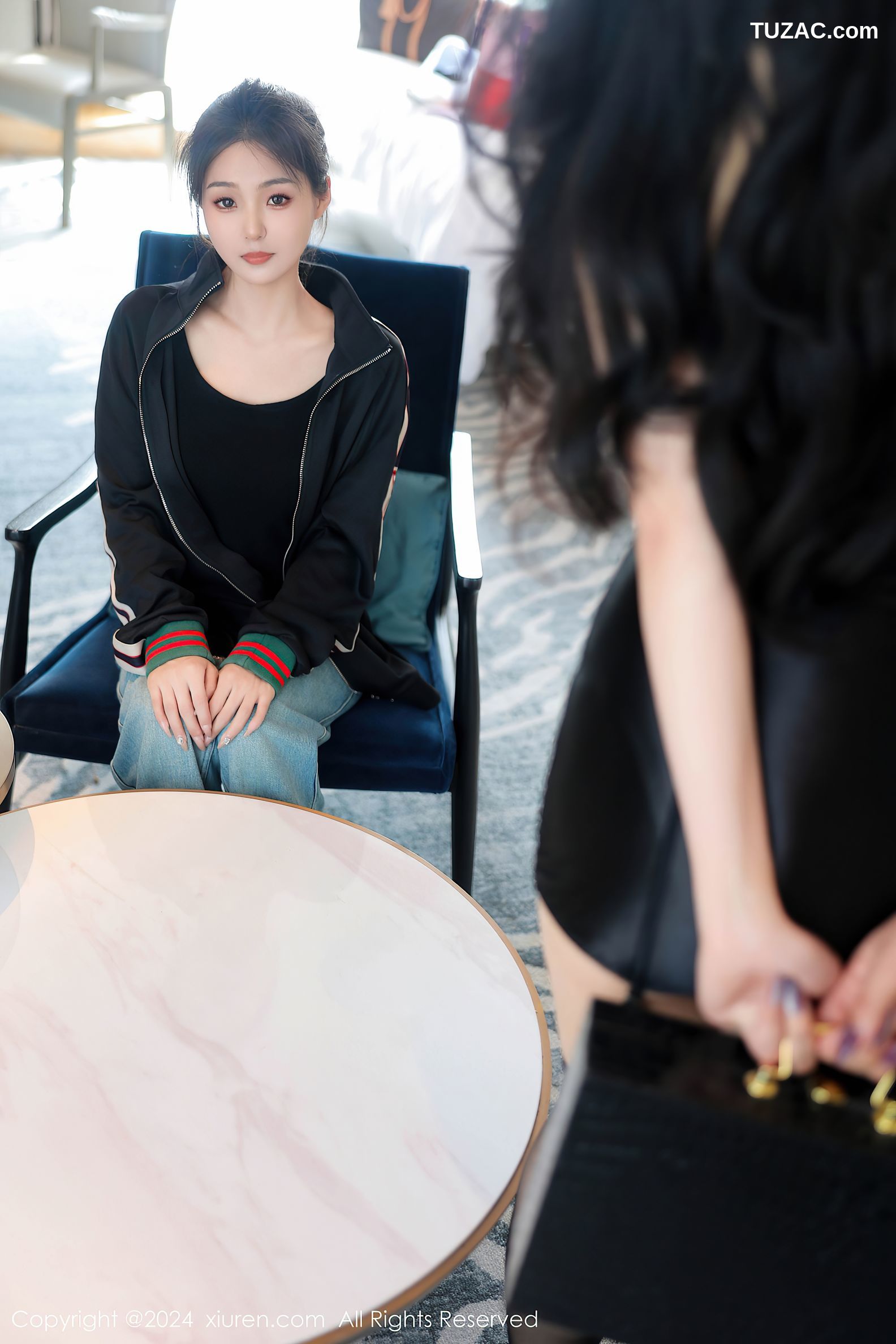 XiuRen秀人网-8668-周周不吃香菜-模特合集-黑色情趣内衣激情互动-2024.06.07