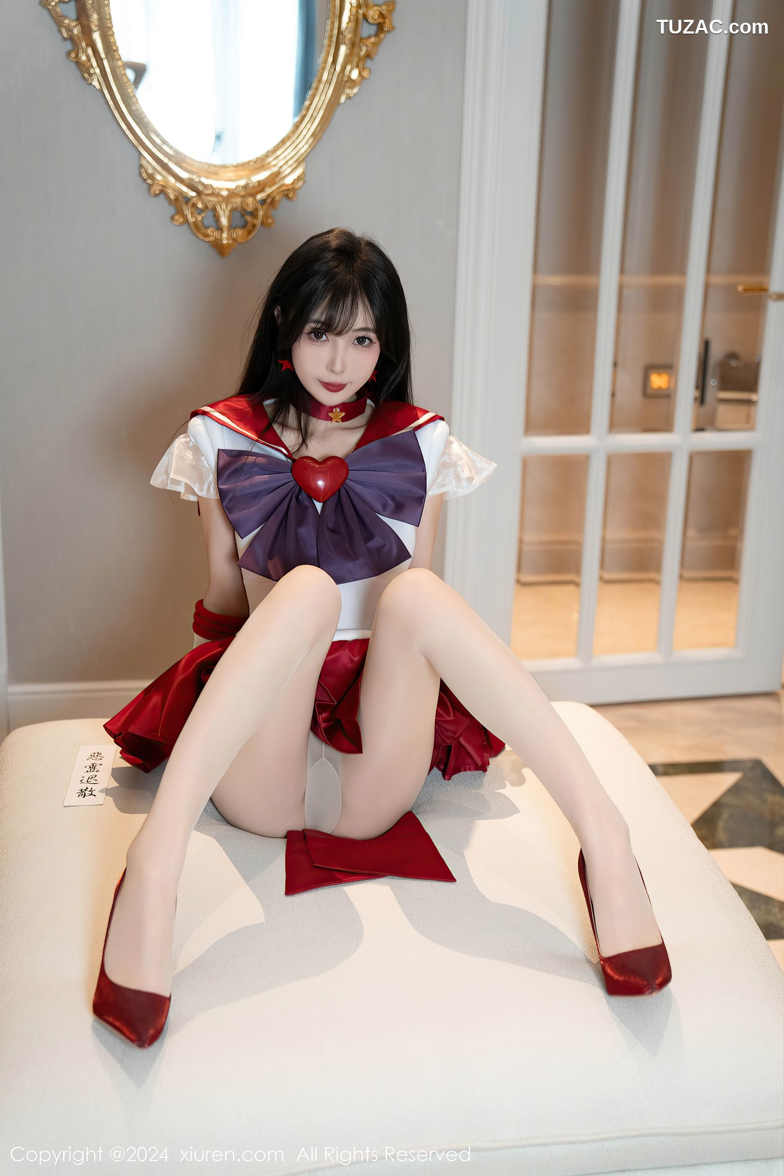 XiuRen秀人网-8800-林星阑-Cos美少女战士-火野玲-红色短裙肉丝-2024.07.03