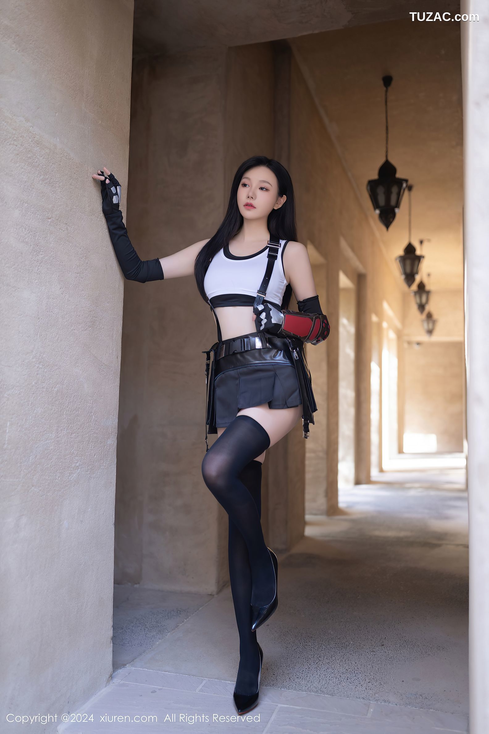 XiuRen秀人网-8829-安然anran-迪拜旅拍-CosPlay-蒂法-2024.07.09