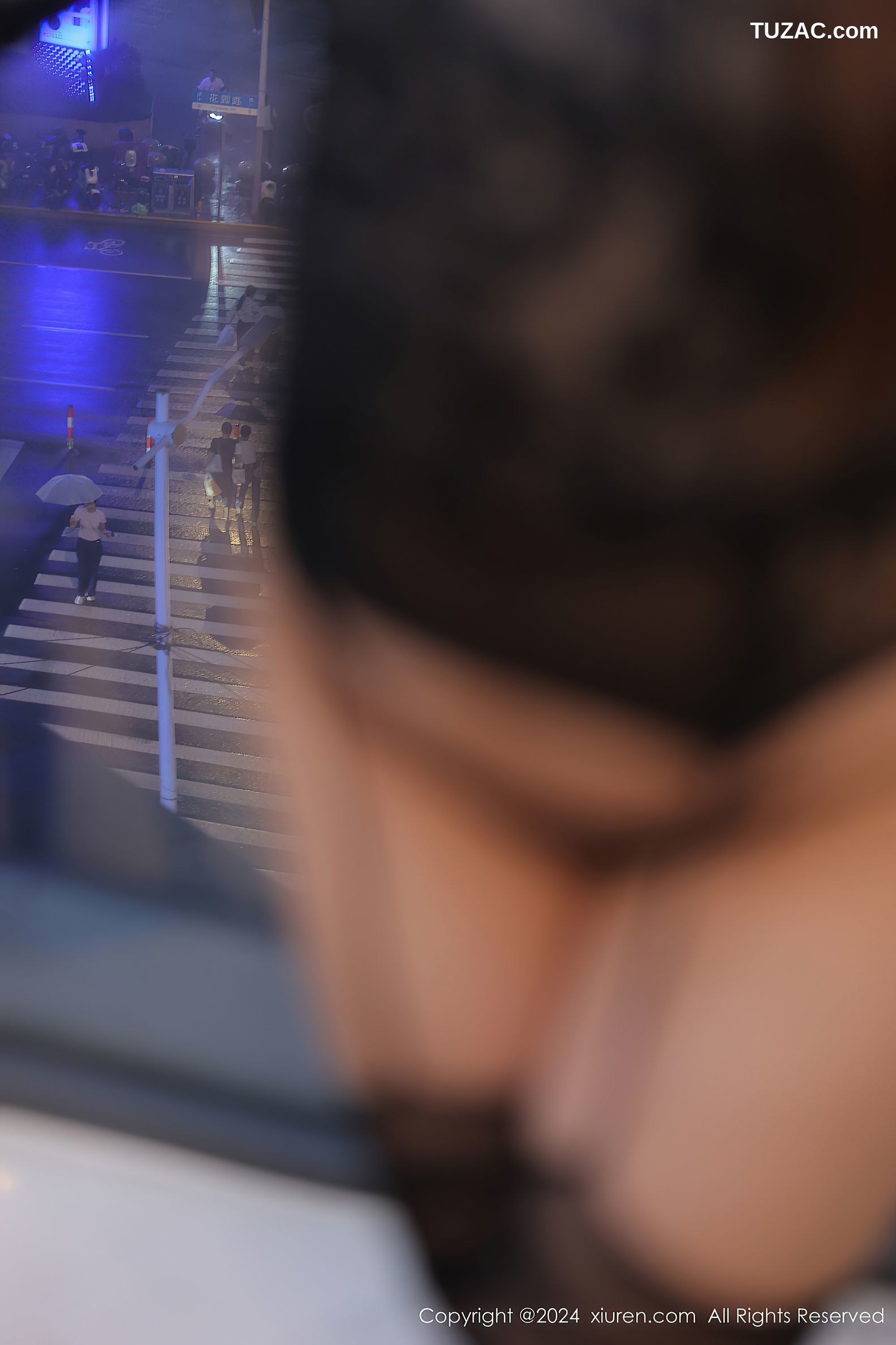 XiuRen秀人网-8831-蛋蛋宝-黑色情趣内衣黑丝爆乳-2024.07.10