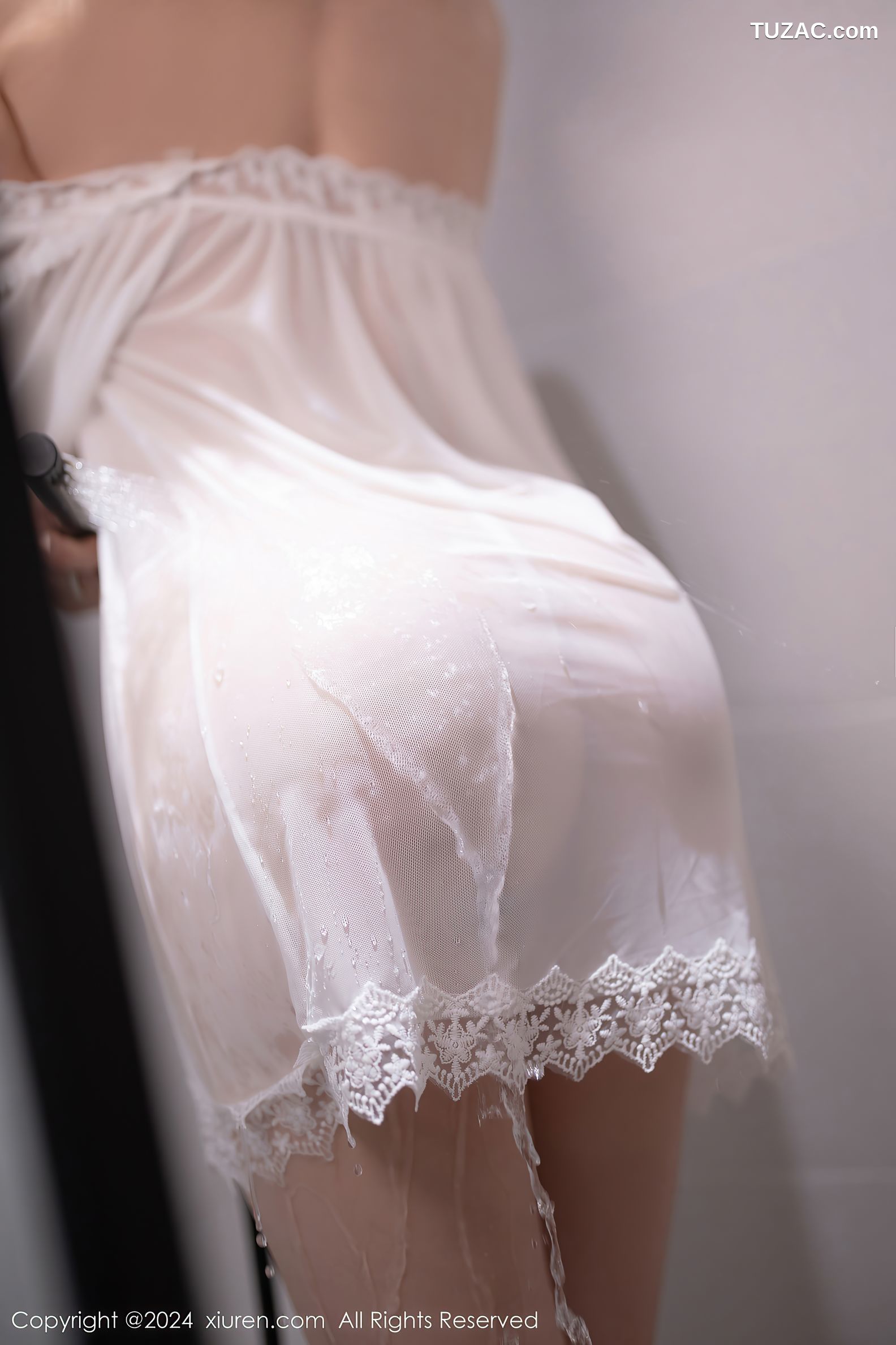 XiuRen秀人网-8836-徐莉芝Booty-粉色针织背心短裤-白纱睡衣湿身-2024.07.10