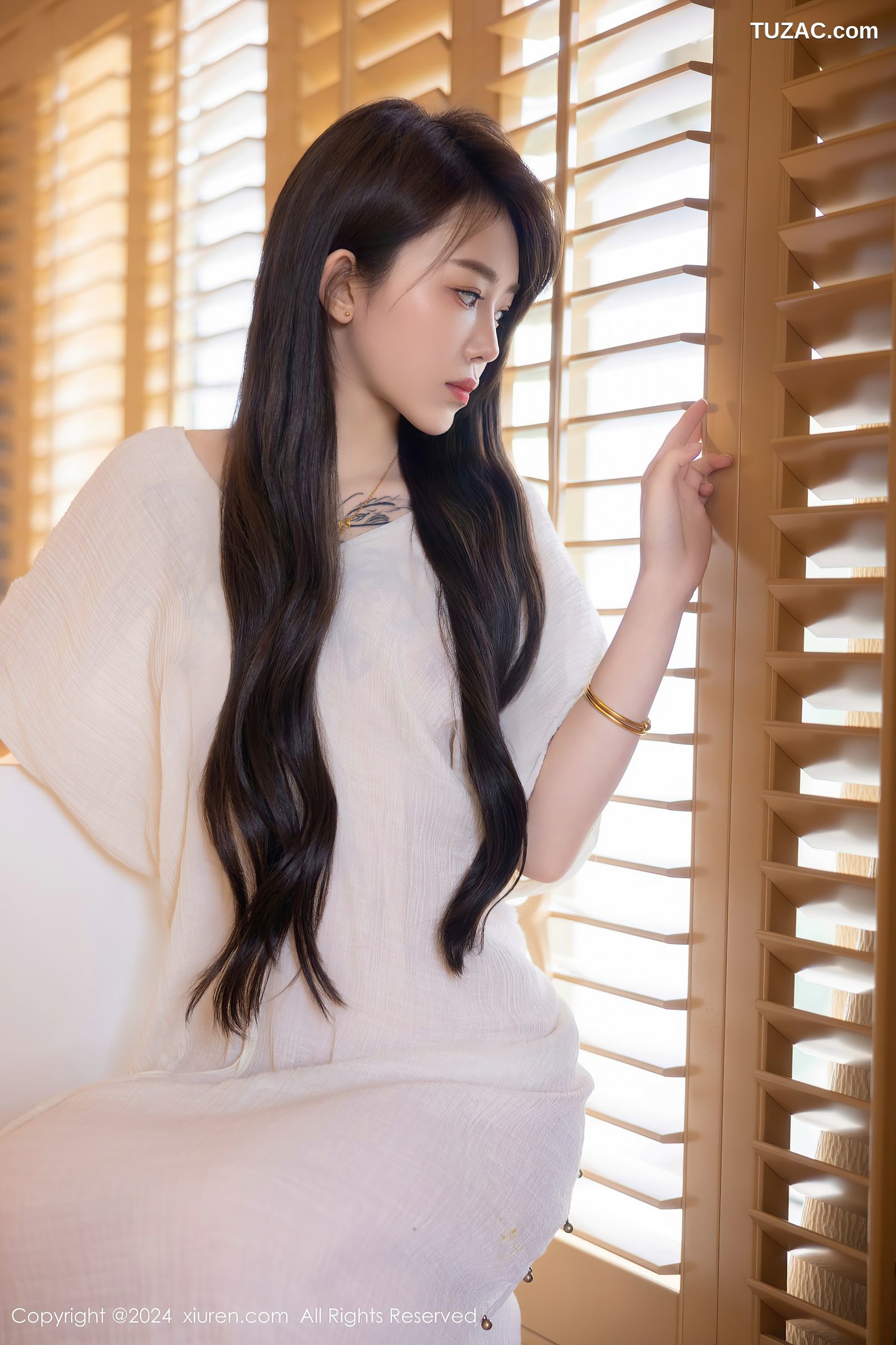 XiuRen秀人网-8842-夏竹-白纱长裙-2024.07.11